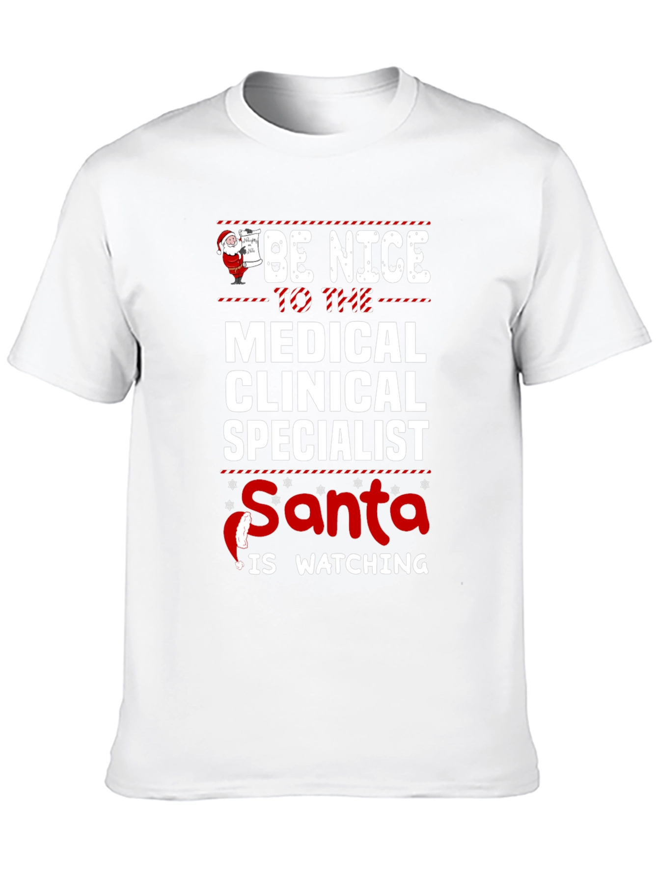 Medical Clinical Specialist Santa Watching T-Shirt