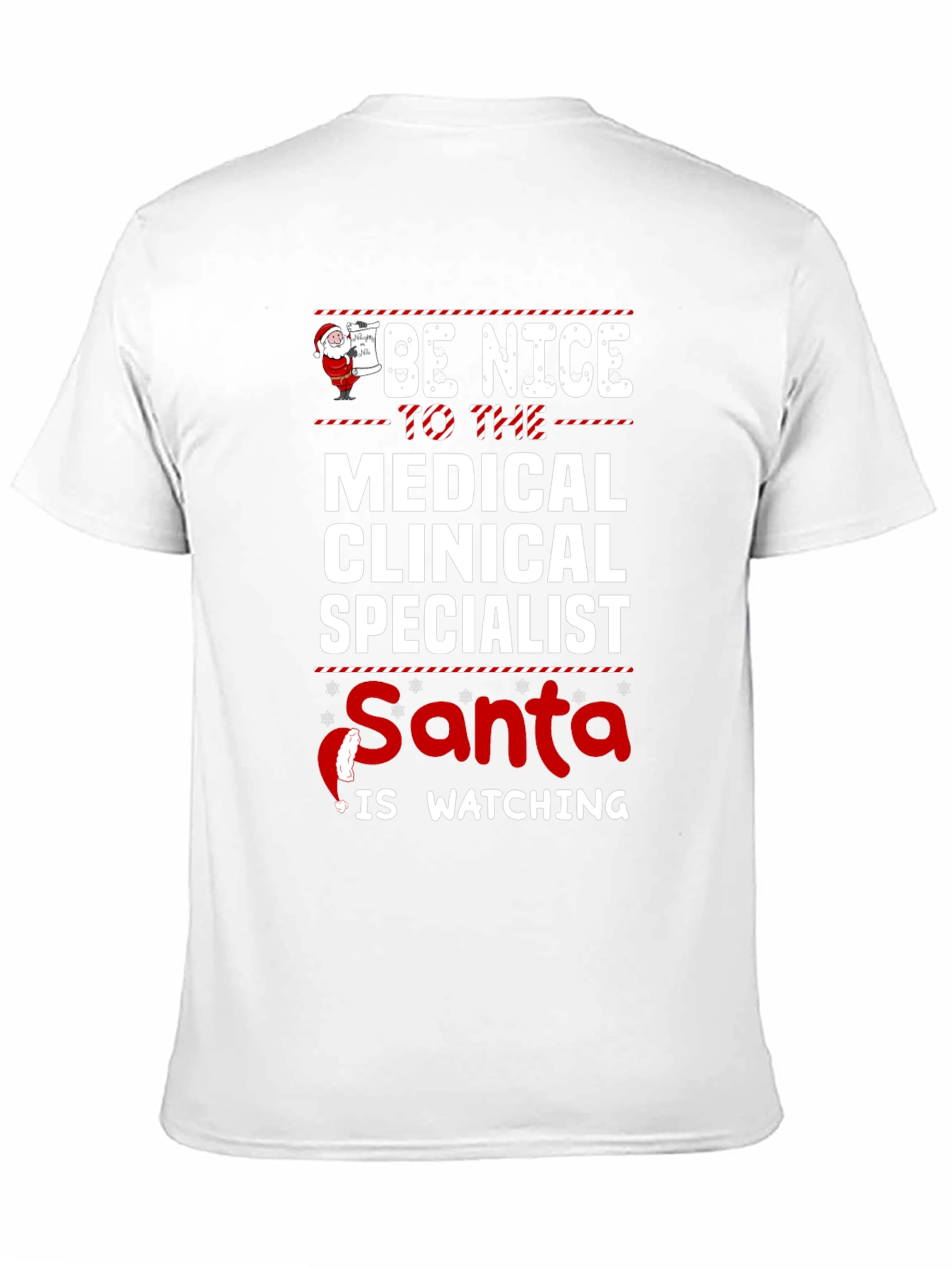 Medical Clinical Specialist Santa Watching T-Shirt