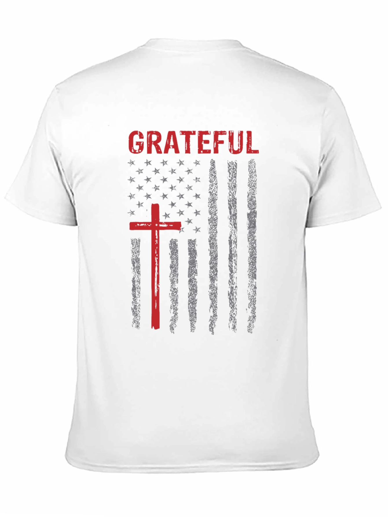 Grateful Cross Graphic Print Crew Neck T-Shirt