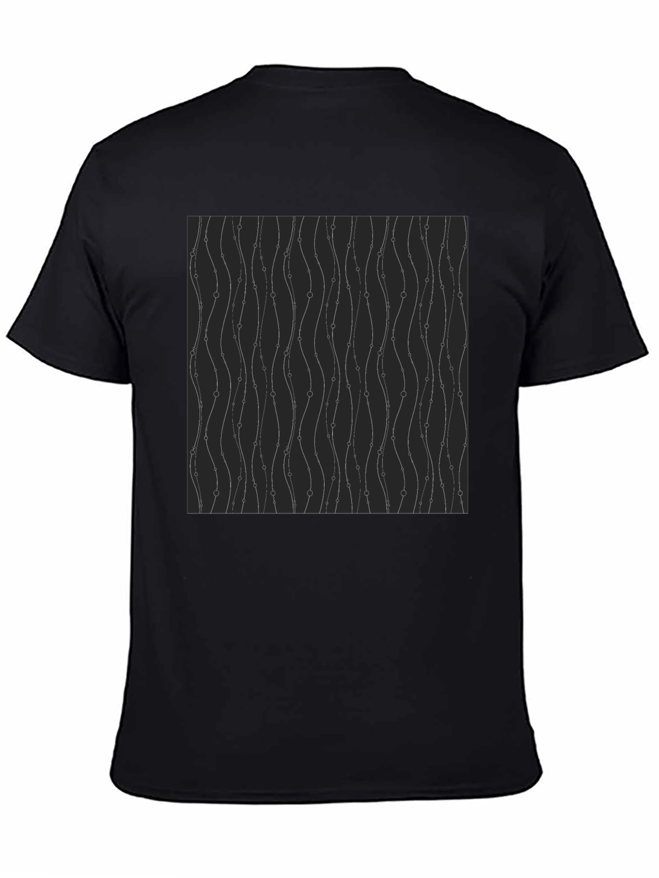 Modern Wavy Line Pattern Tee - Stylish Everyday Wear