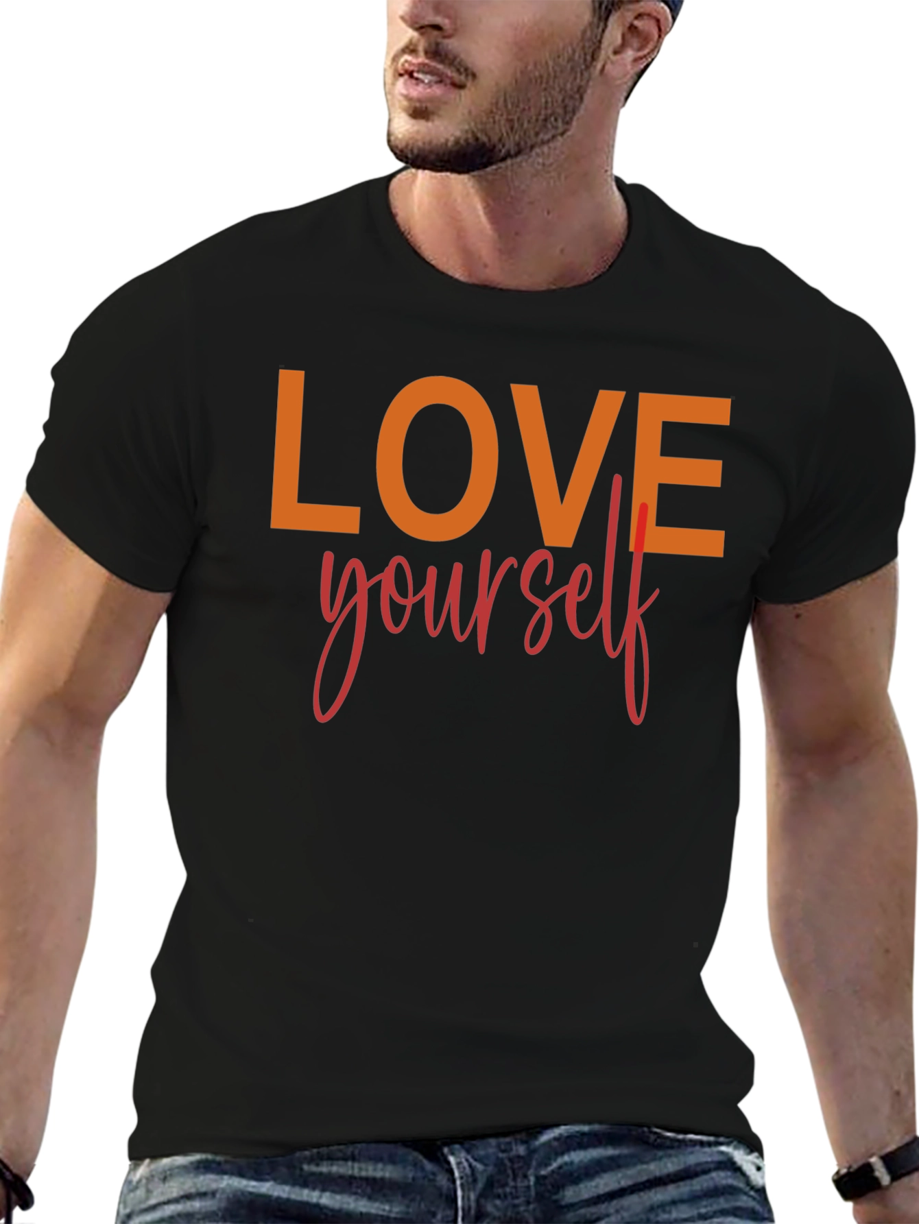 Love Yourself Graphic Tee - Black