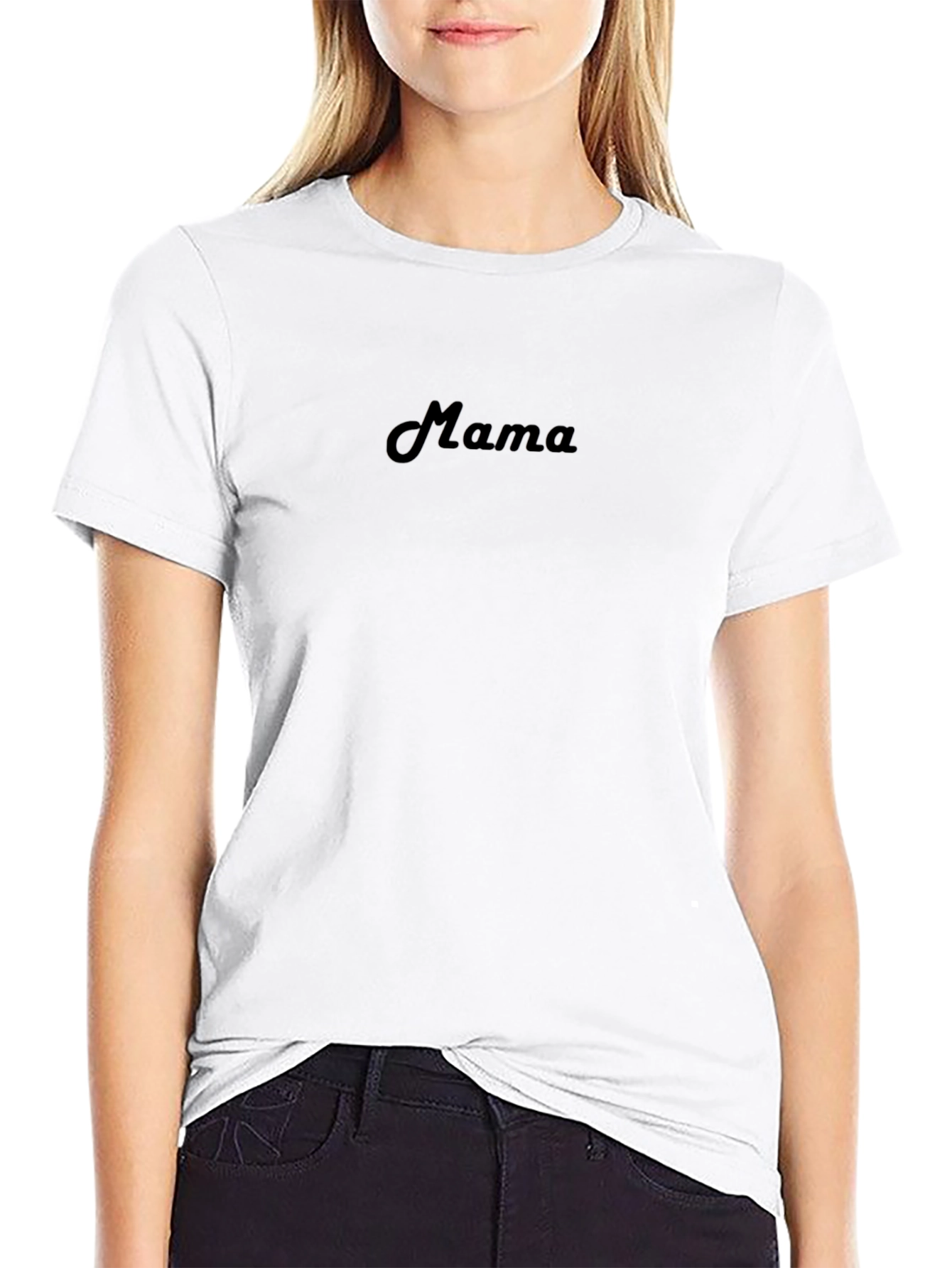 Mama Script Black T-Shirt - Comfort & Style