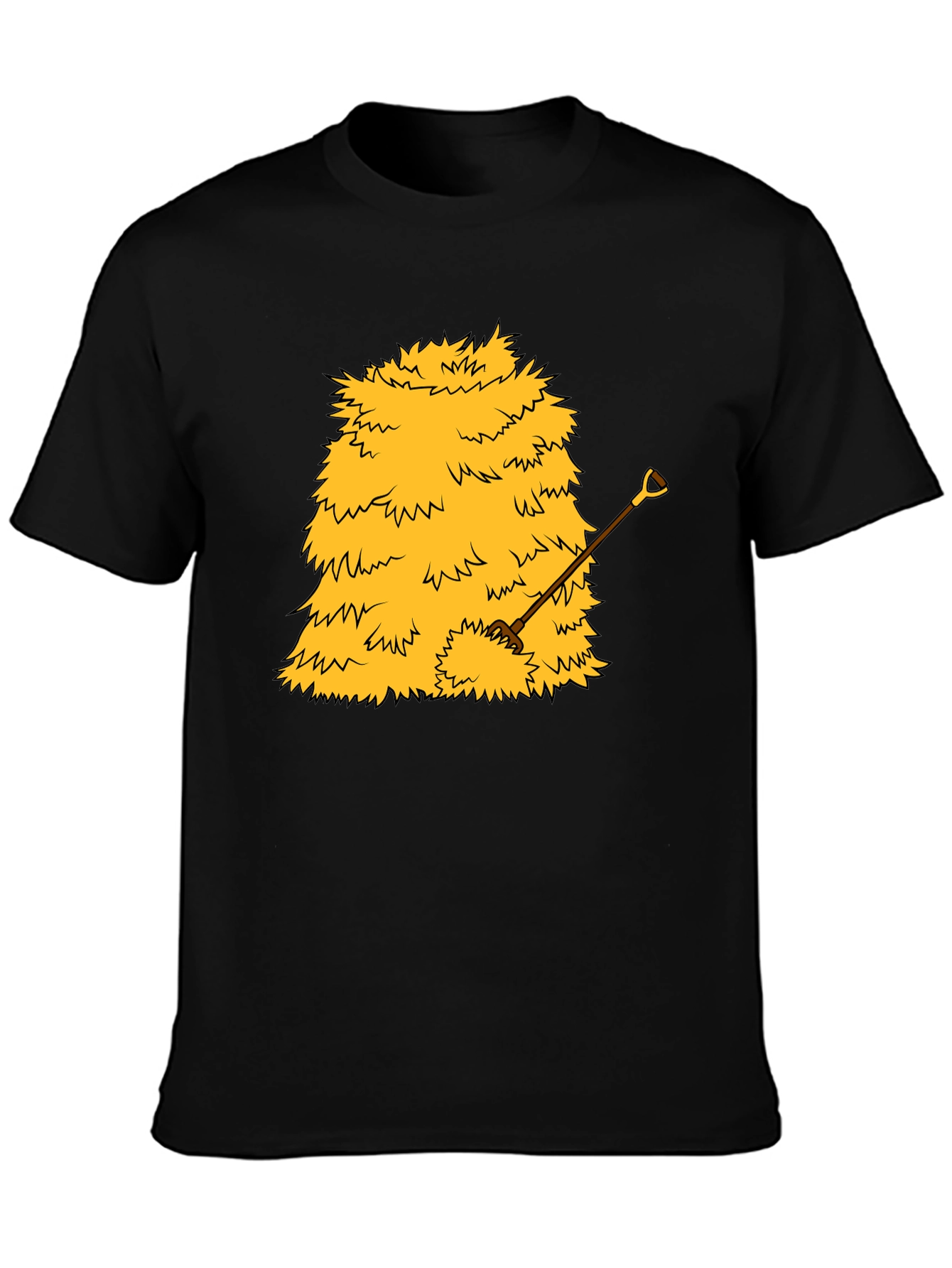Haystack & Shovel Graphic Tee - Novelty Black T-Shirt