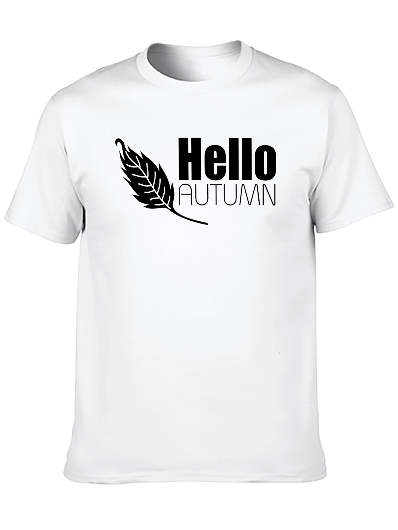 Hello Autumn Black Graphic Tee