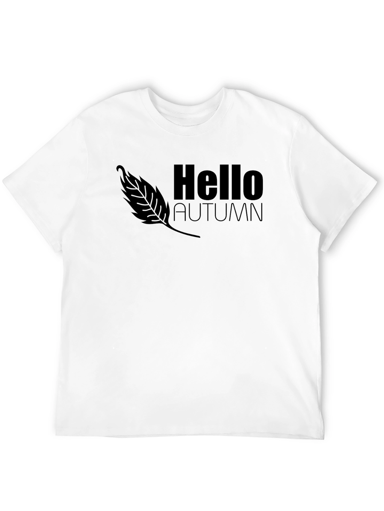 Hello Autumn Black Graphic Tee
