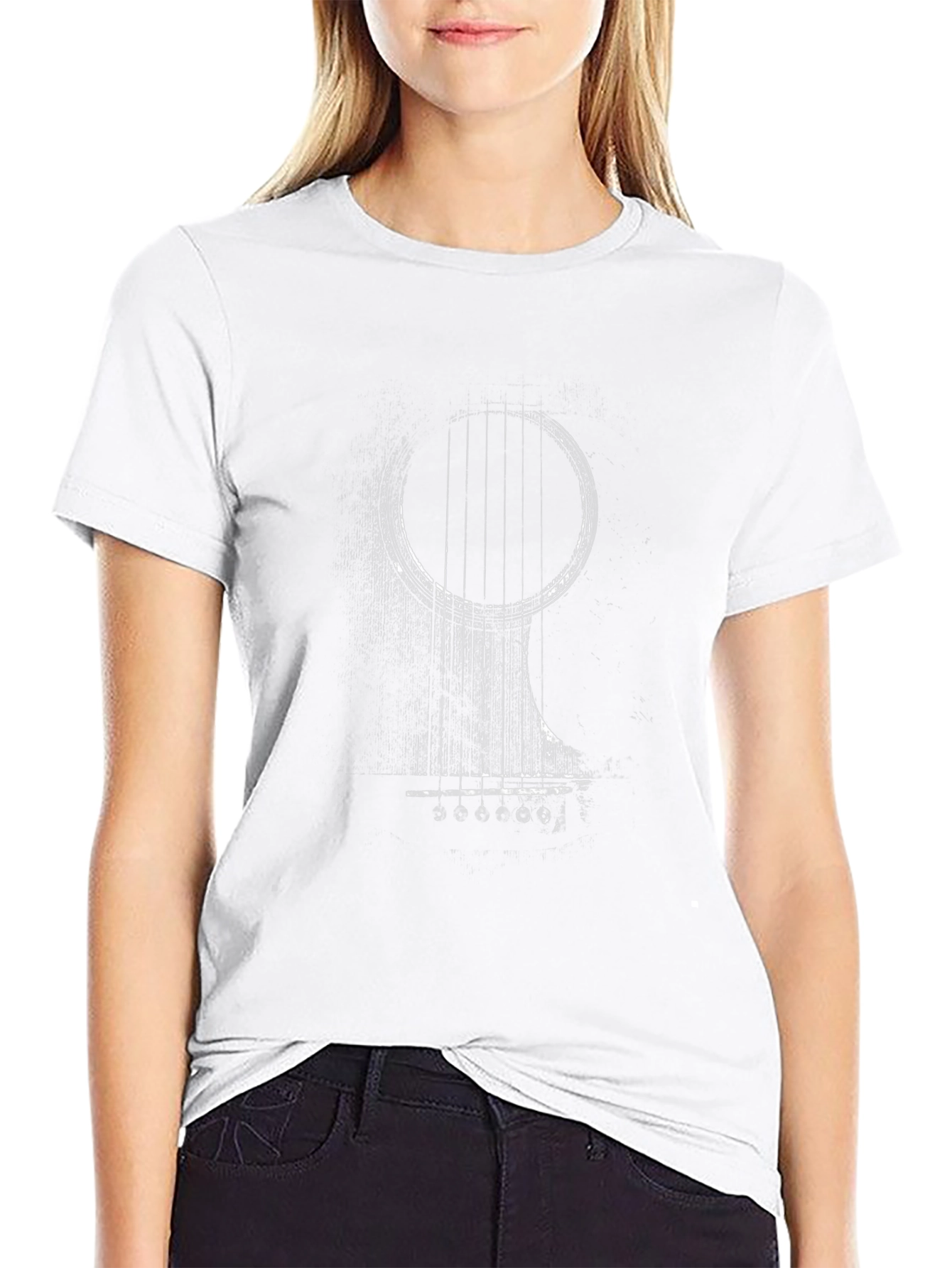 Acoustic Guitar Graphic Tee - Black