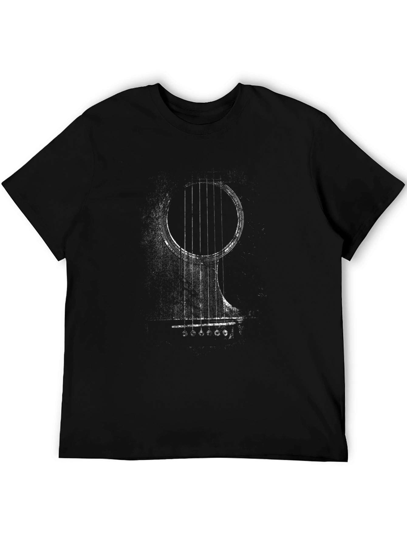 Acoustic Guitar Graphic Tee - Black