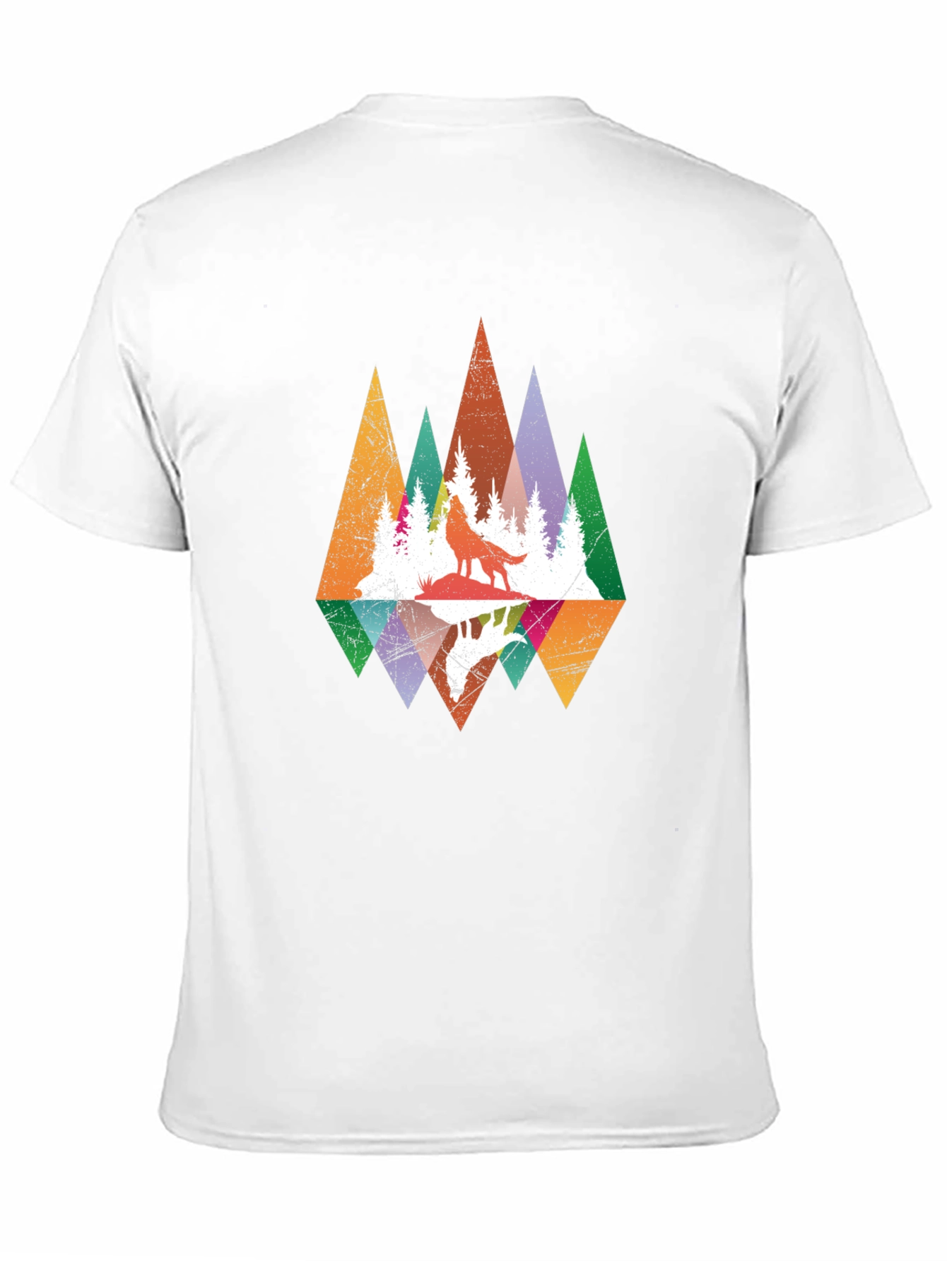 Wolf Reflection Graphic Tee - Mens Black T-Shirt
