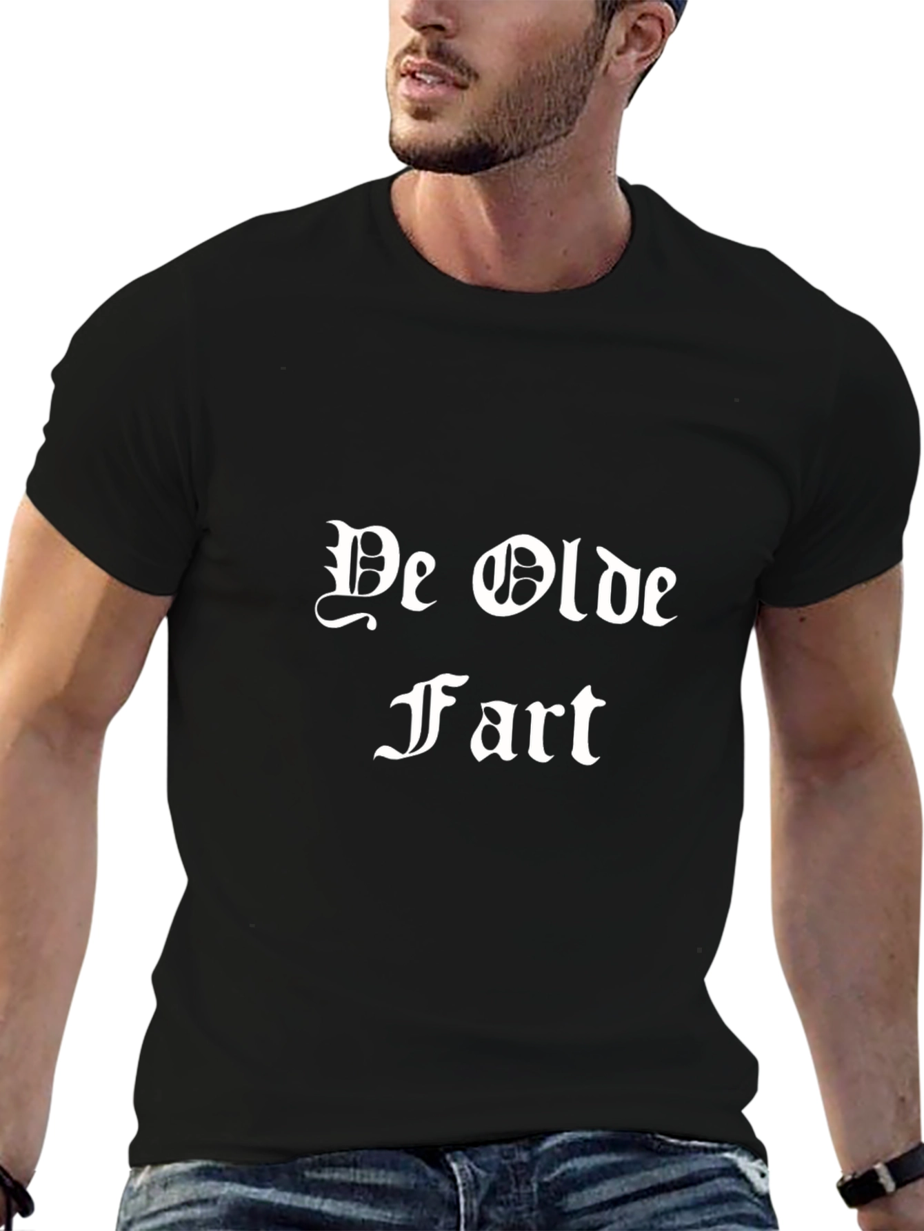 De Olde Fart Black Graphic T-Shirt