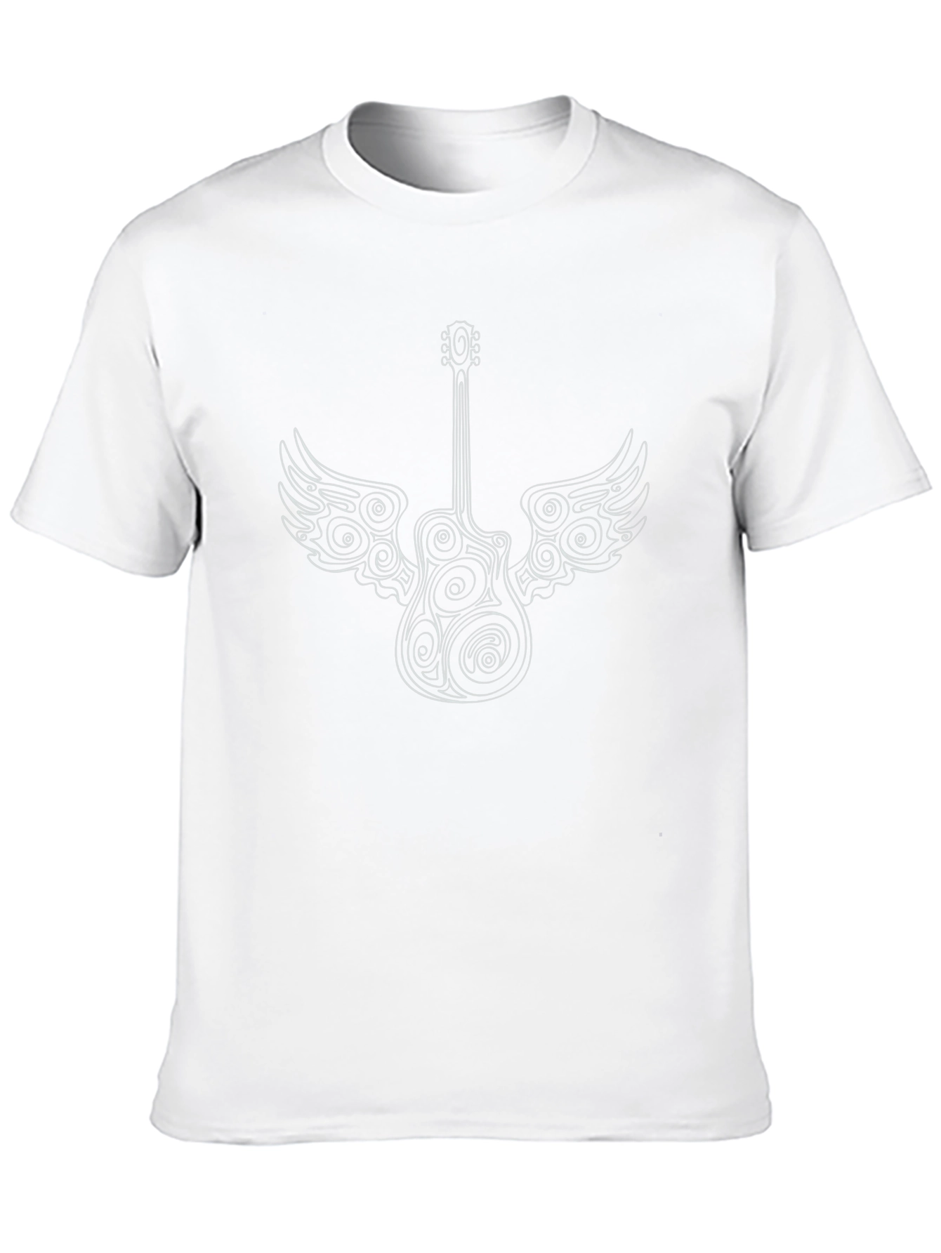 Black Guitar Wings Graphic Tee