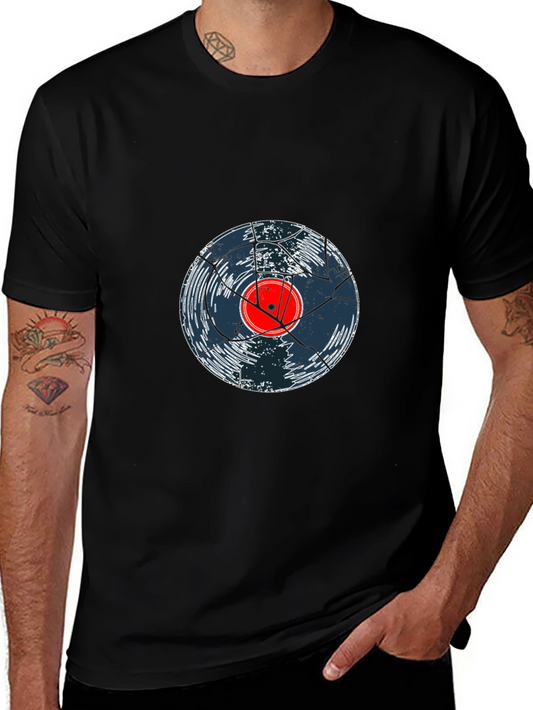 Cracked Vinyl Record Graphic Tee