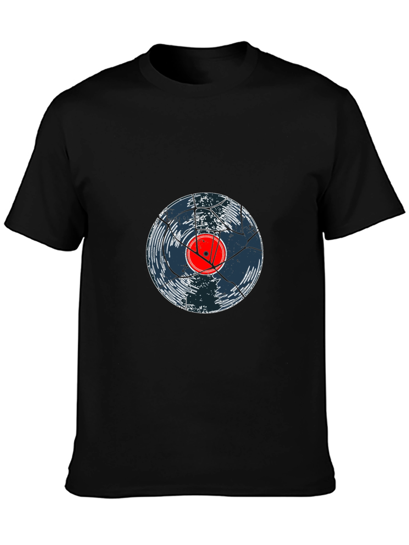 Cracked Vinyl Record Graphic Tee