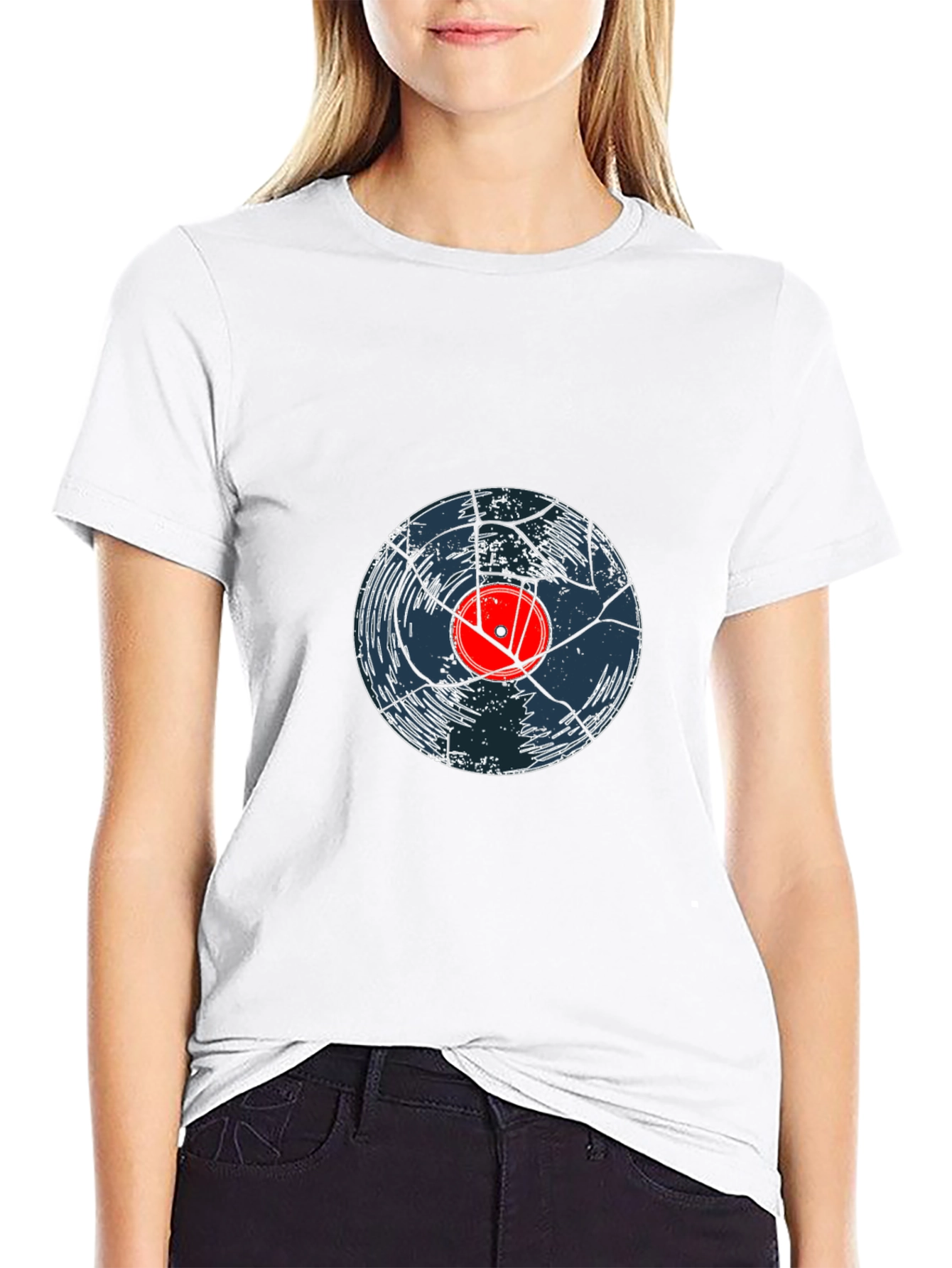 Cracked Vinyl Record Graphic Tee