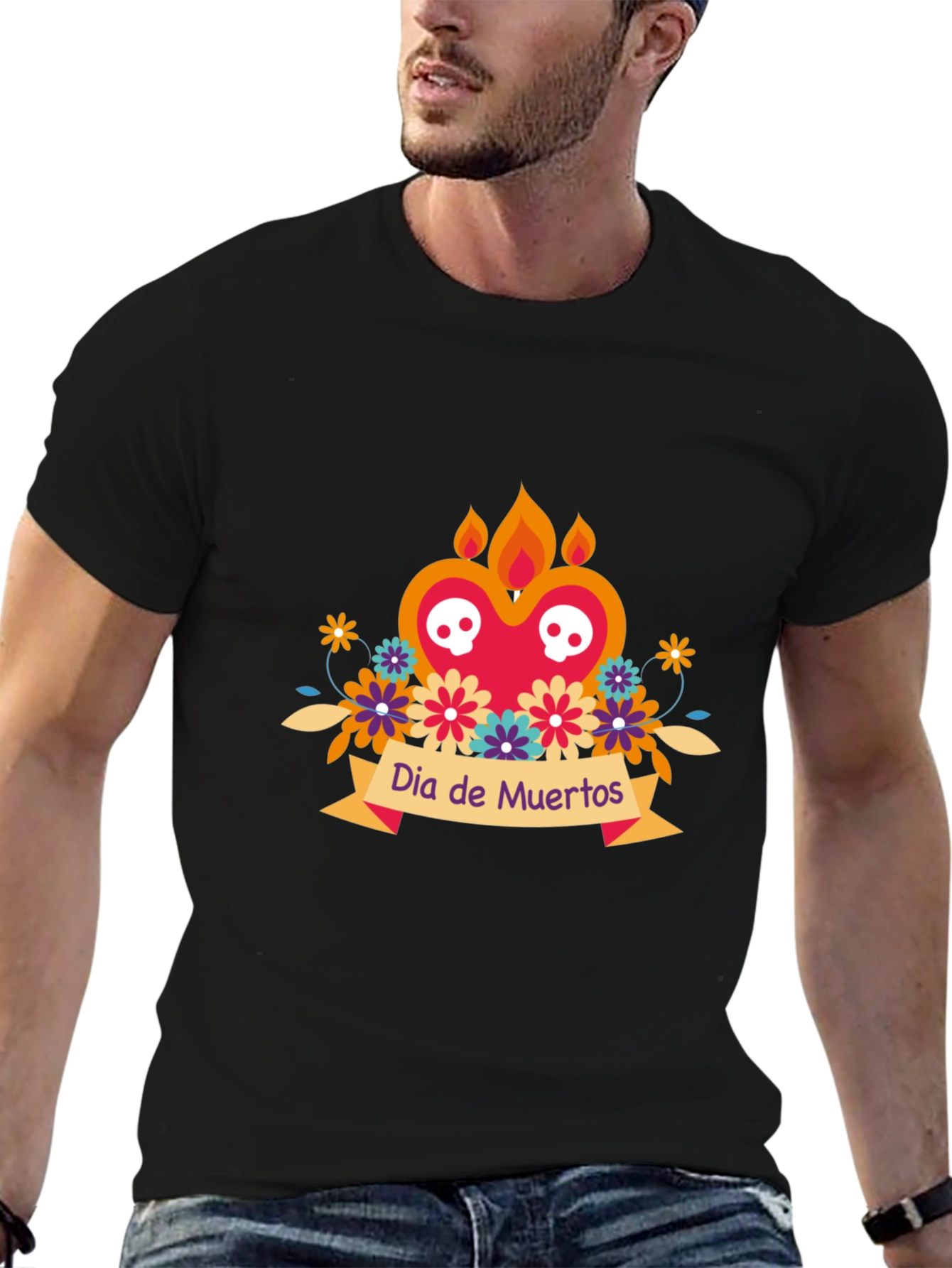 Dia de Muertos Graphic Tee - Black