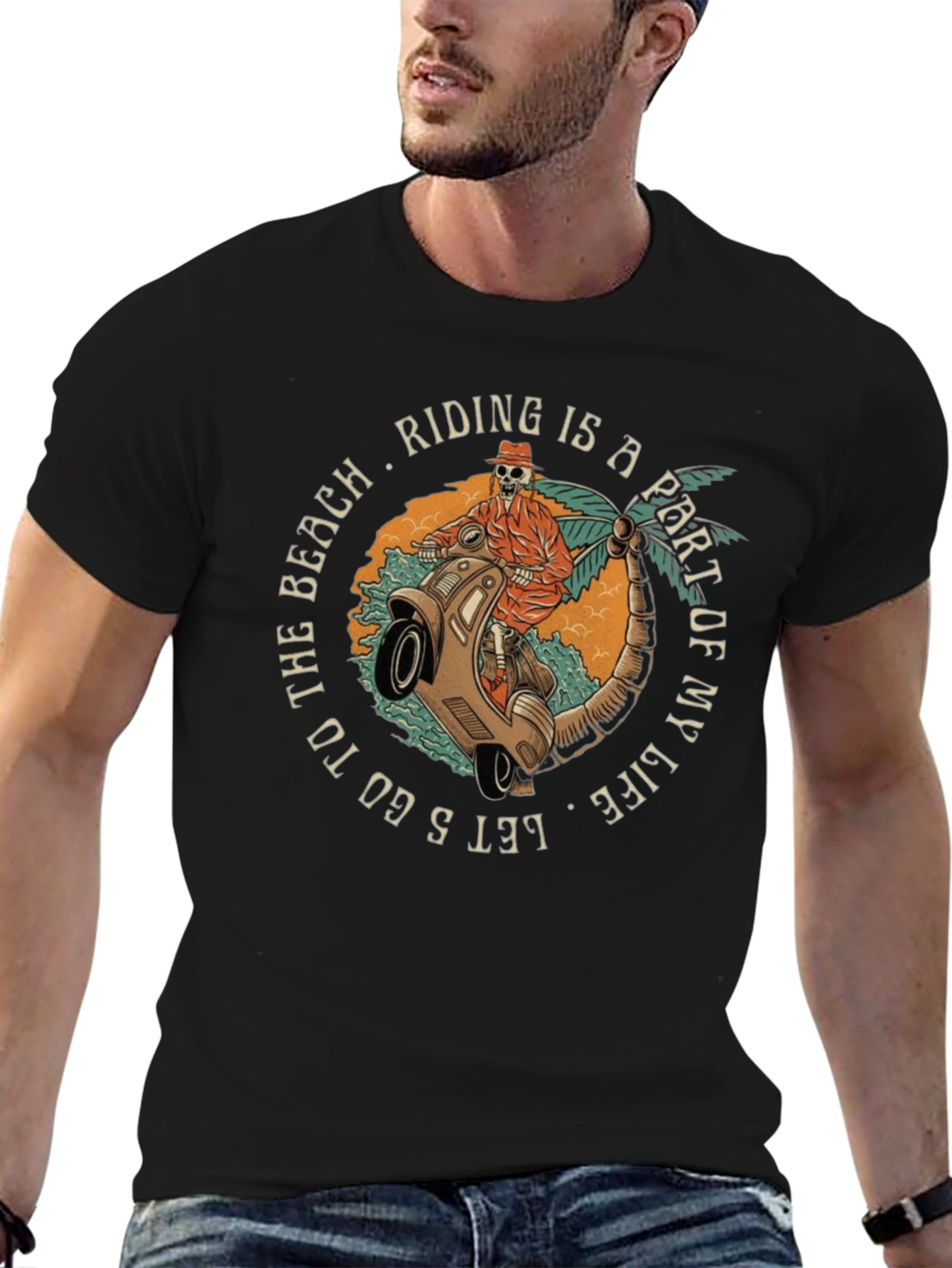 Beach Ride Graphic Tee - Casual Style