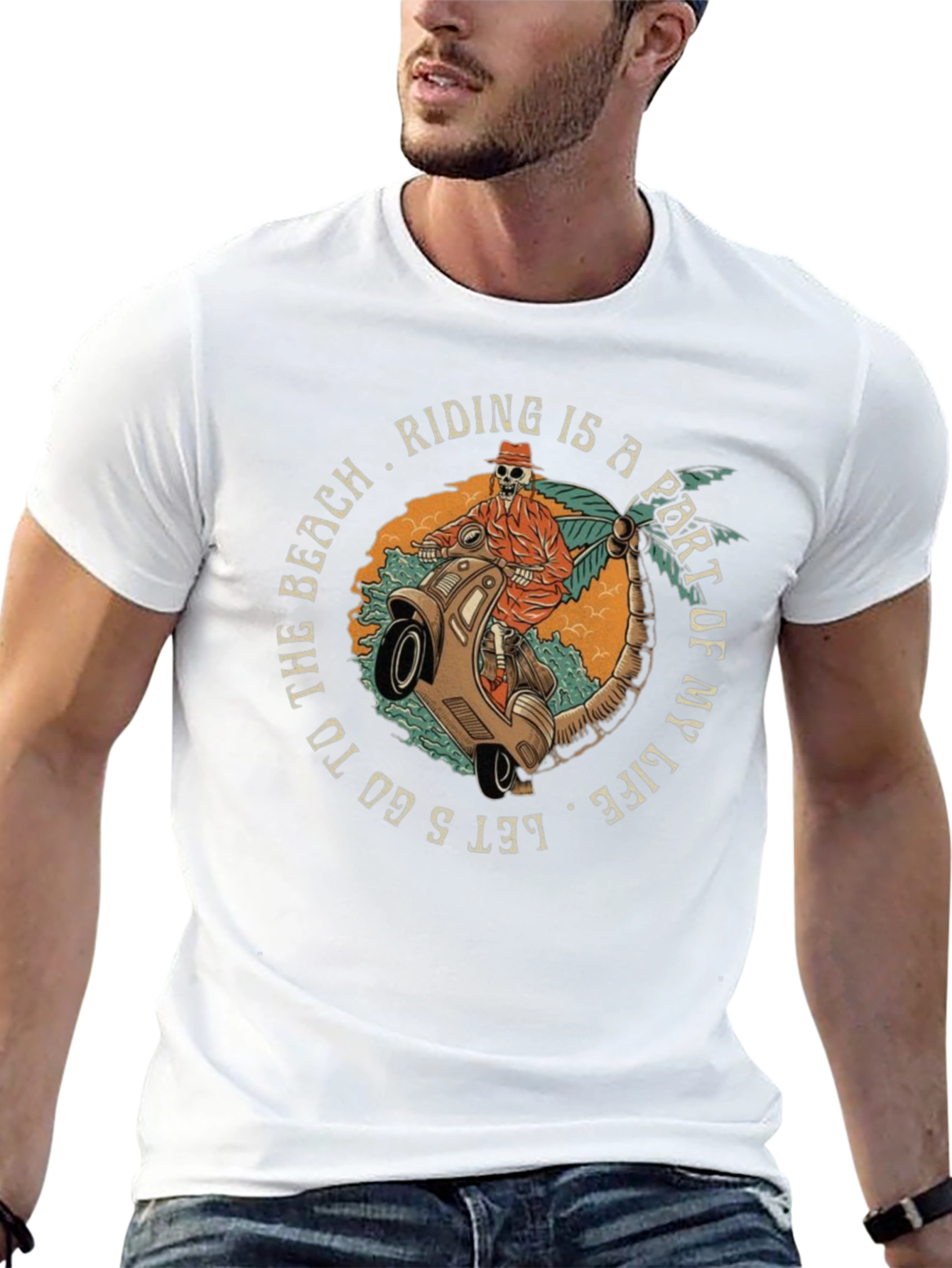 Beach Ride Graphic Tee - Casual Style