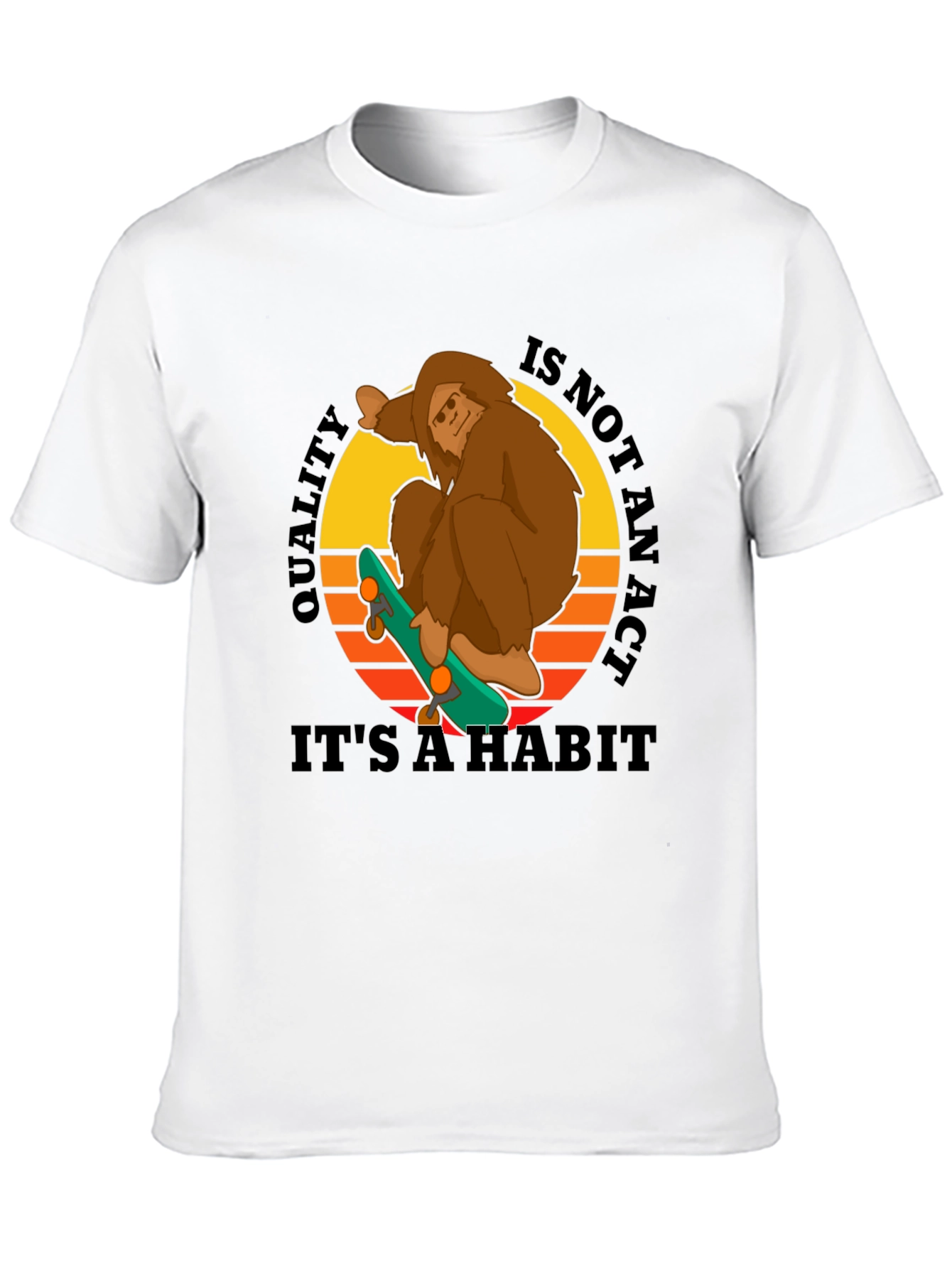 Sasquatch Skateboard Graphic T-Shirt