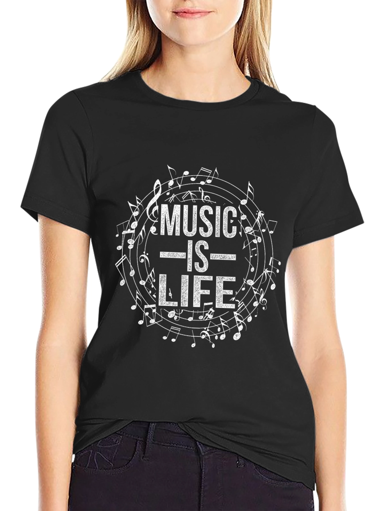 Music is Life Graphic Tee - Soft Cotton Blend