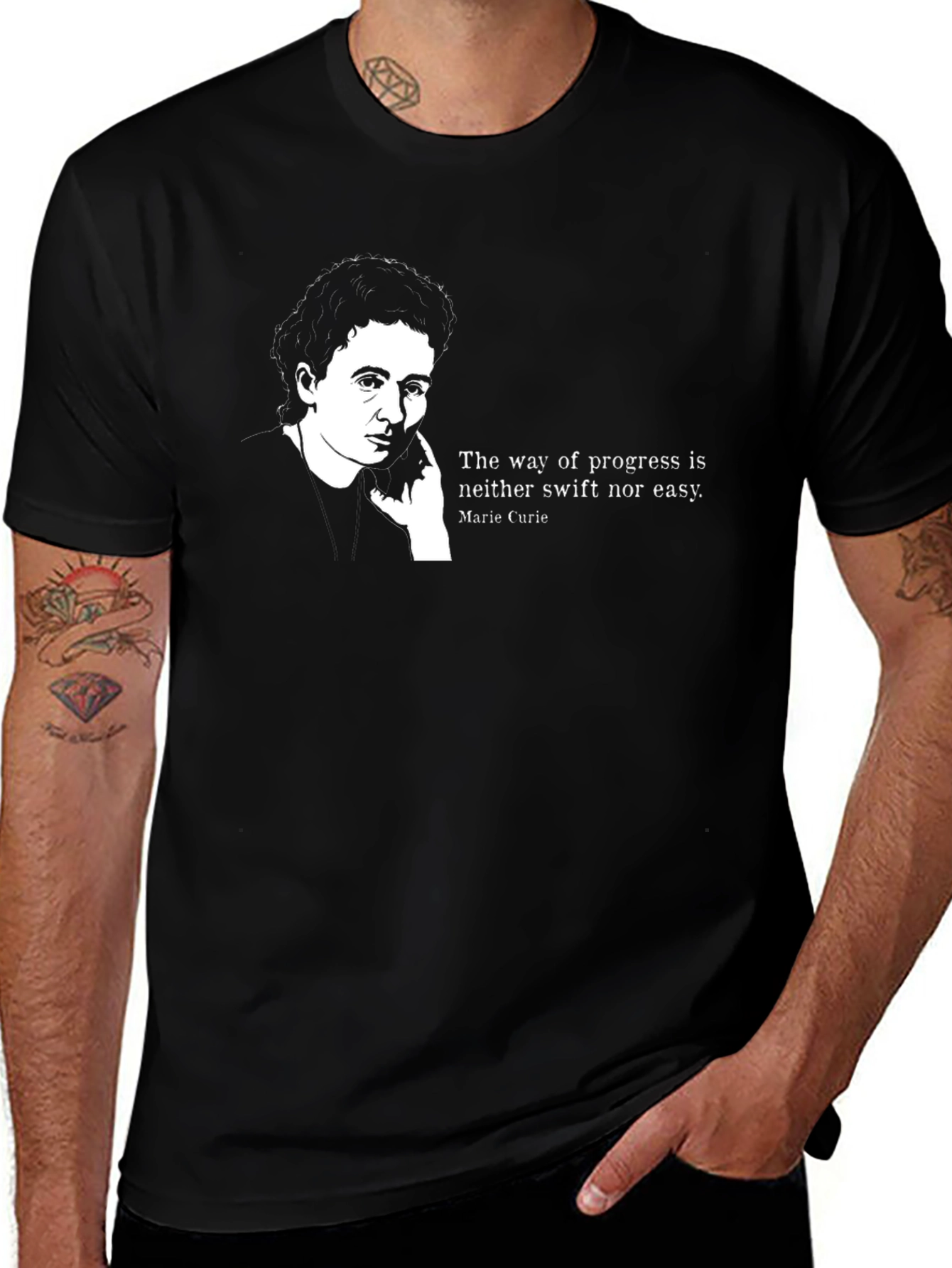 Marie Curie Quote Graphic T-Shirt