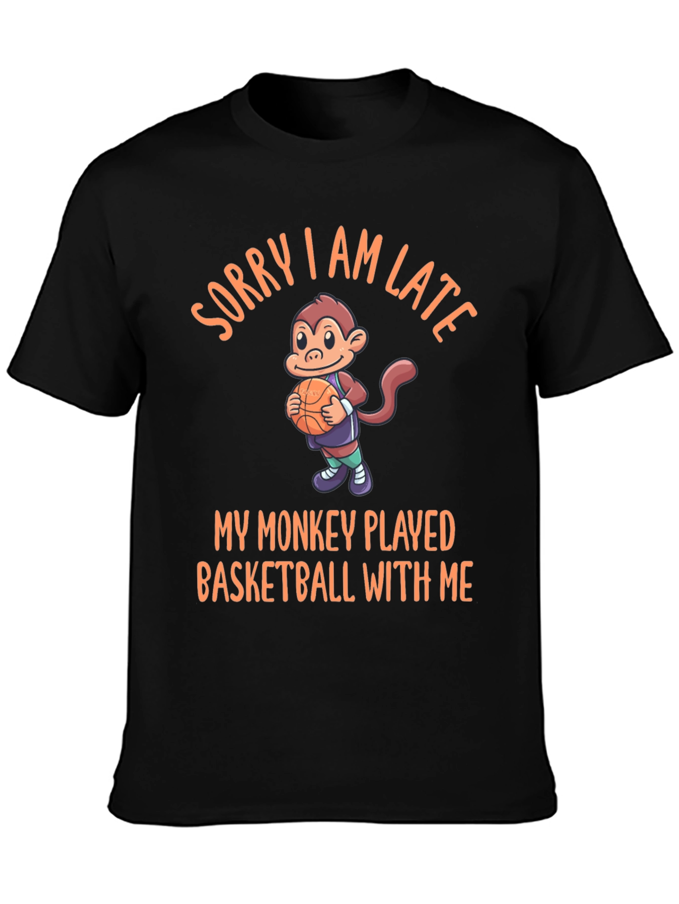 Funny Monkey Basketball T-Shirt