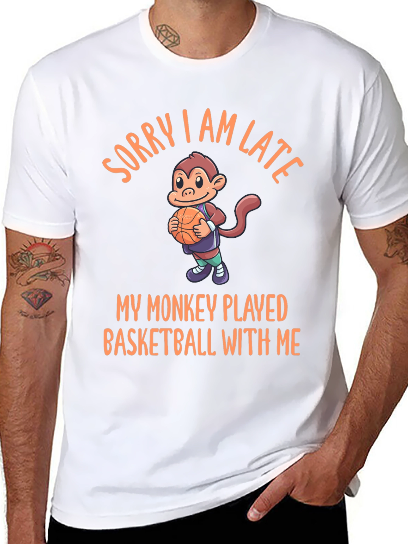 Funny Monkey Basketball T-Shirt