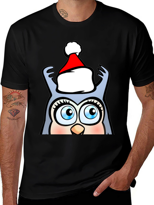 Festive Owl T-Shirt - Holiday Cheer