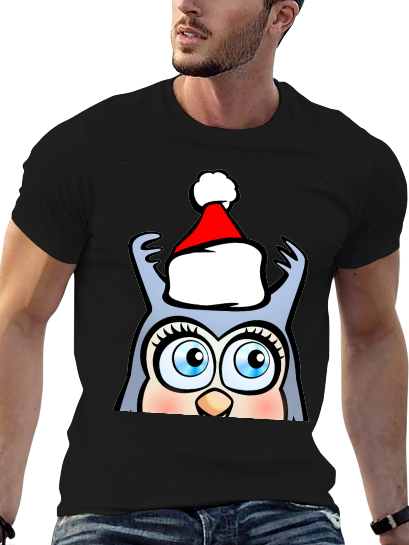 Festive Owl T-Shirt - Holiday Cheer