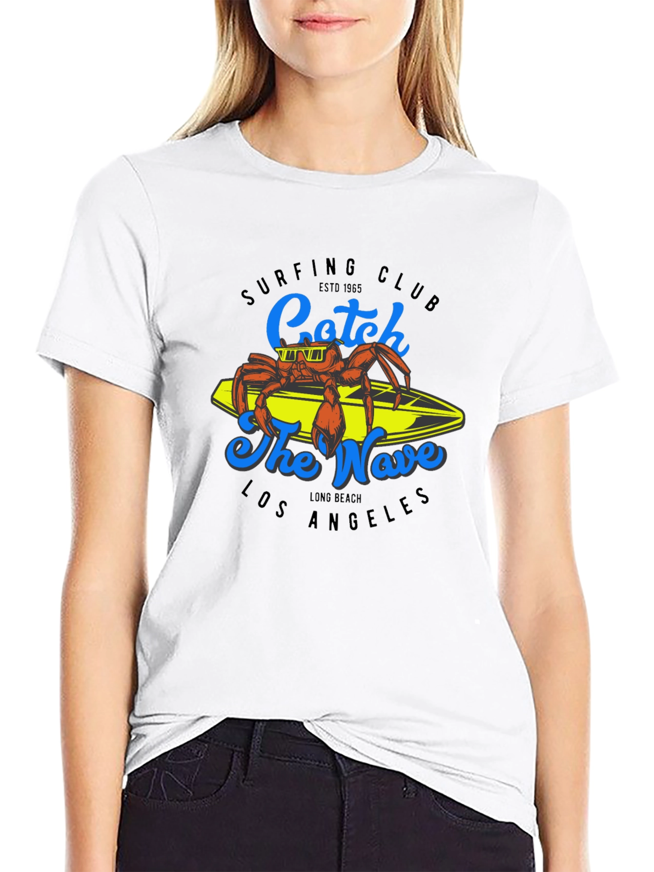 Surfing Club Crab Graphic Tee