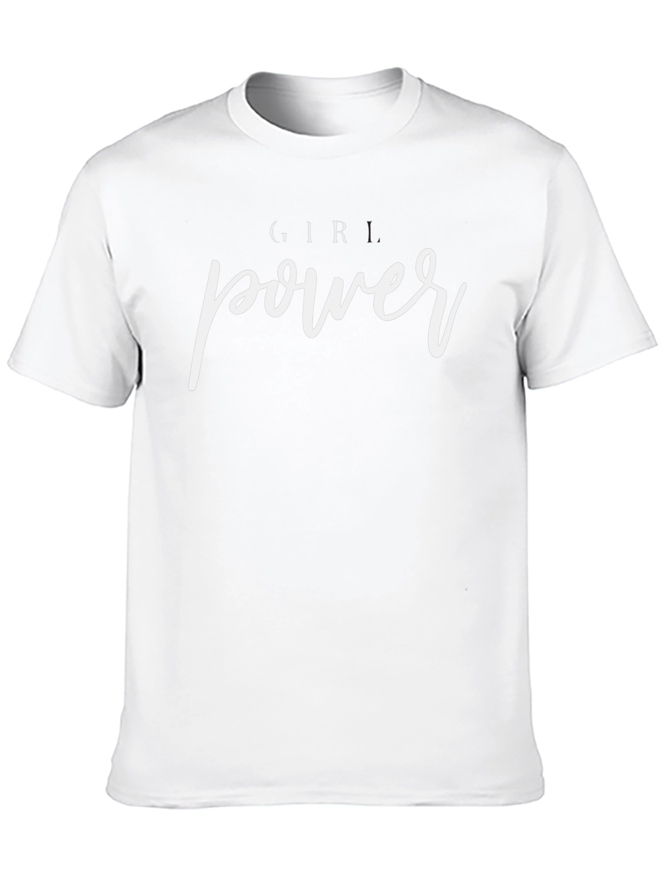 Girl Power T-Shirt - Black Crew Neck Tee