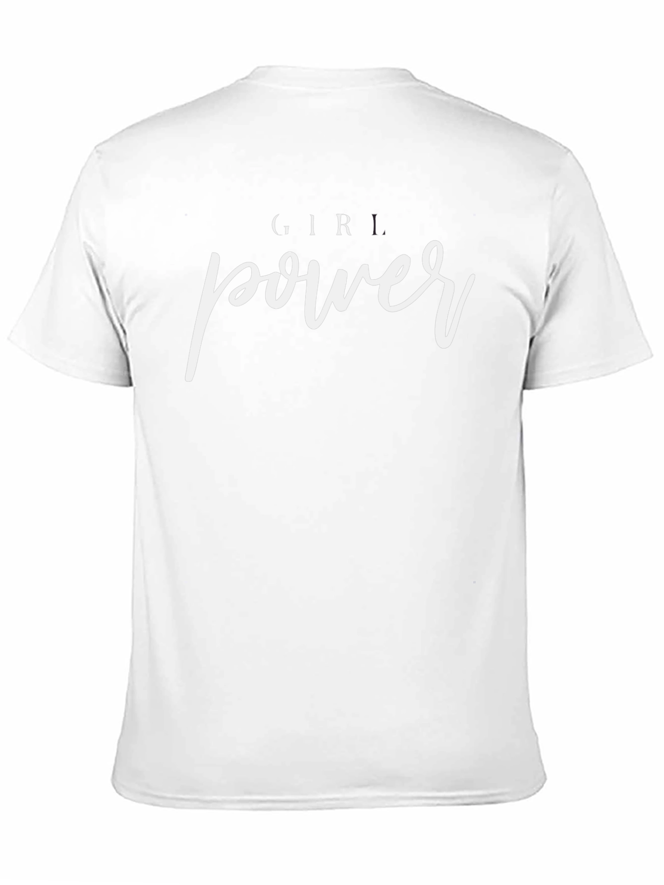 Girl Power T-Shirt - Black Crew Neck Tee