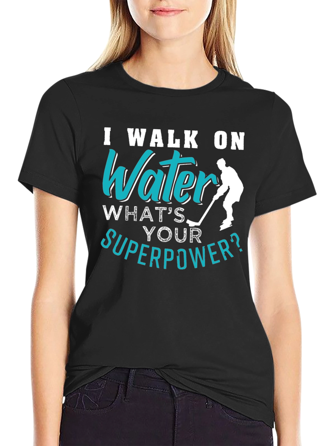 I Walk On Water Hockey Player T-Shirt