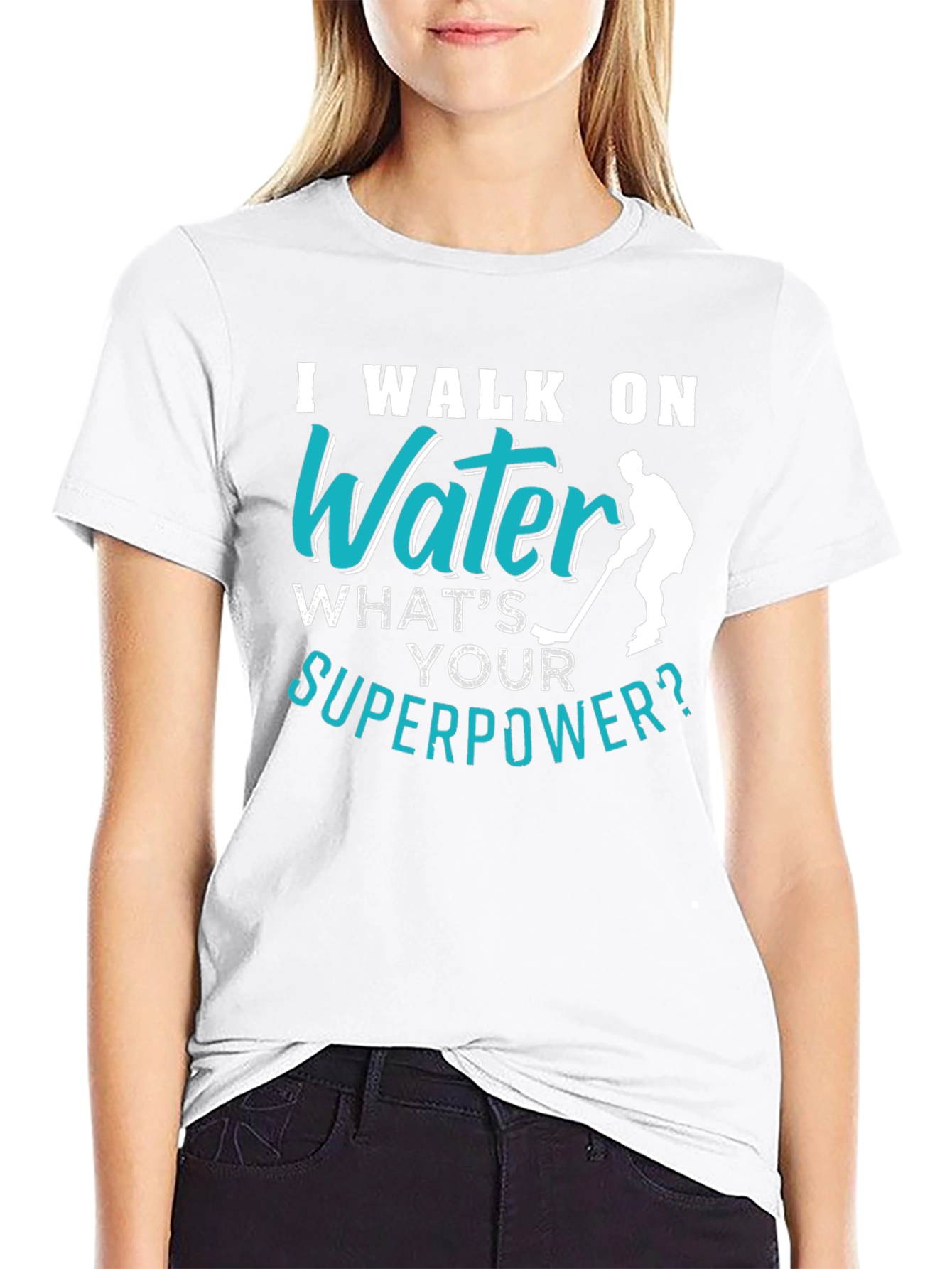 I Walk On Water Hockey Player T-Shirt