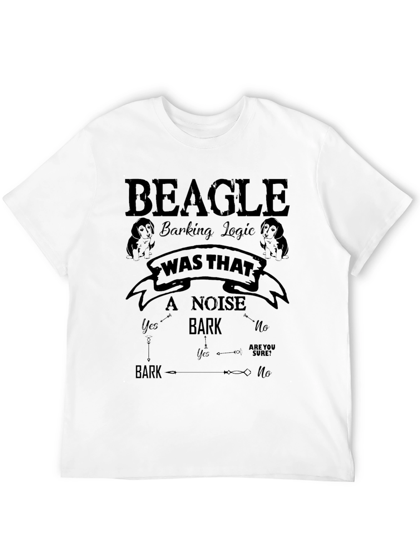 Beagle Barking Logic Novelty Graphic T-Shirt