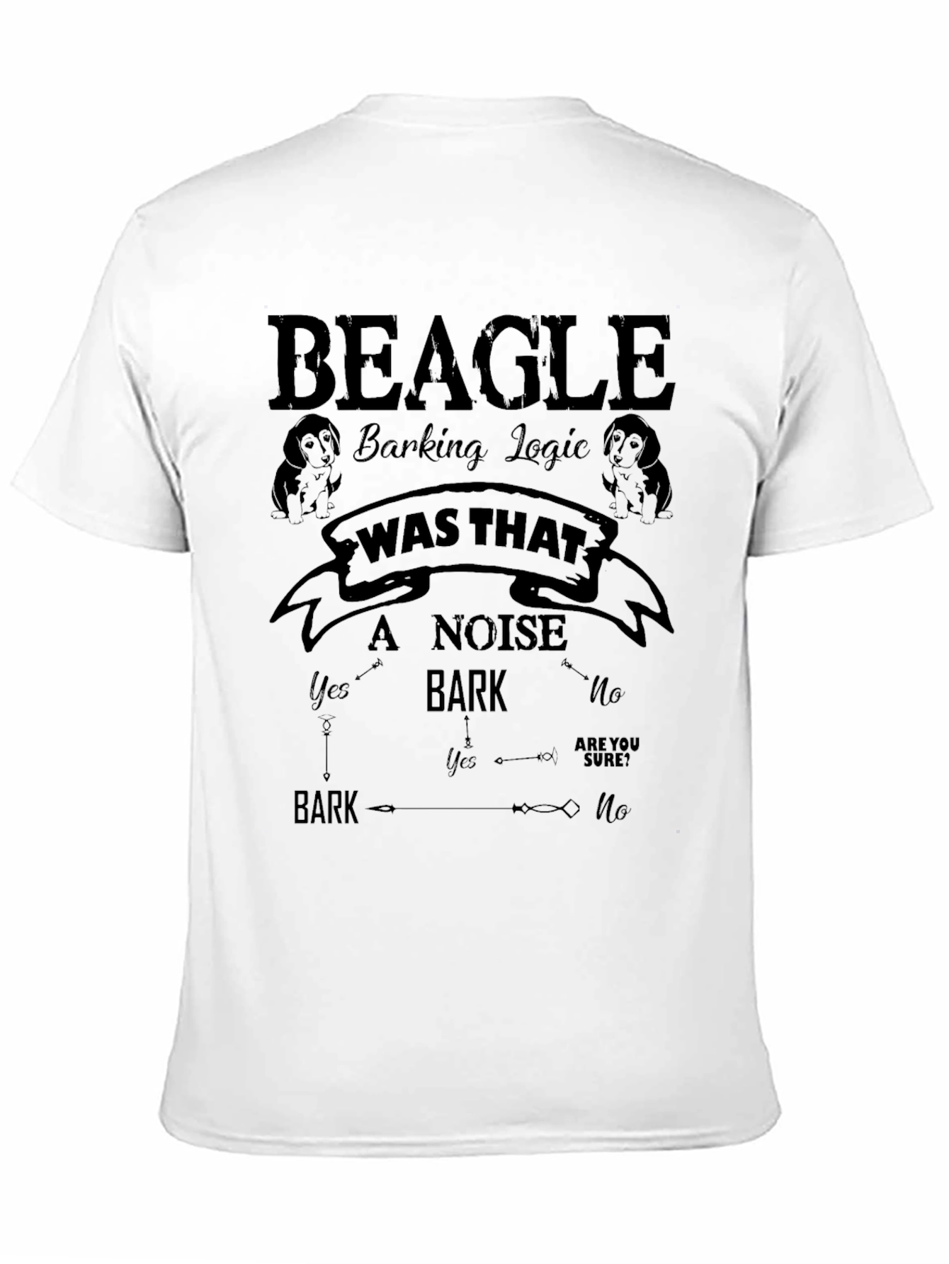 Beagle Barking Logic Novelty Graphic T-Shirt