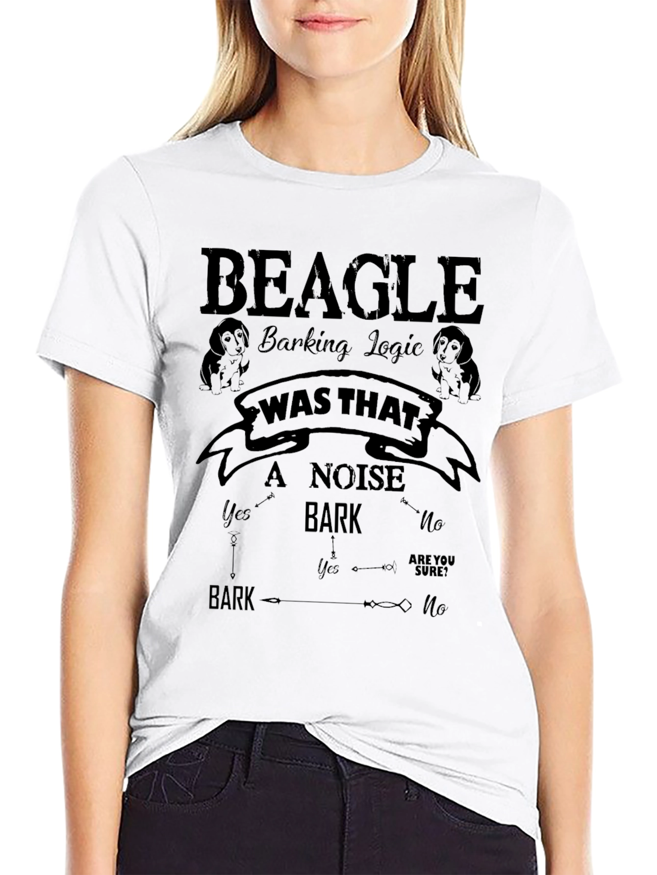 Beagle Barking Logic Novelty Graphic T-Shirt