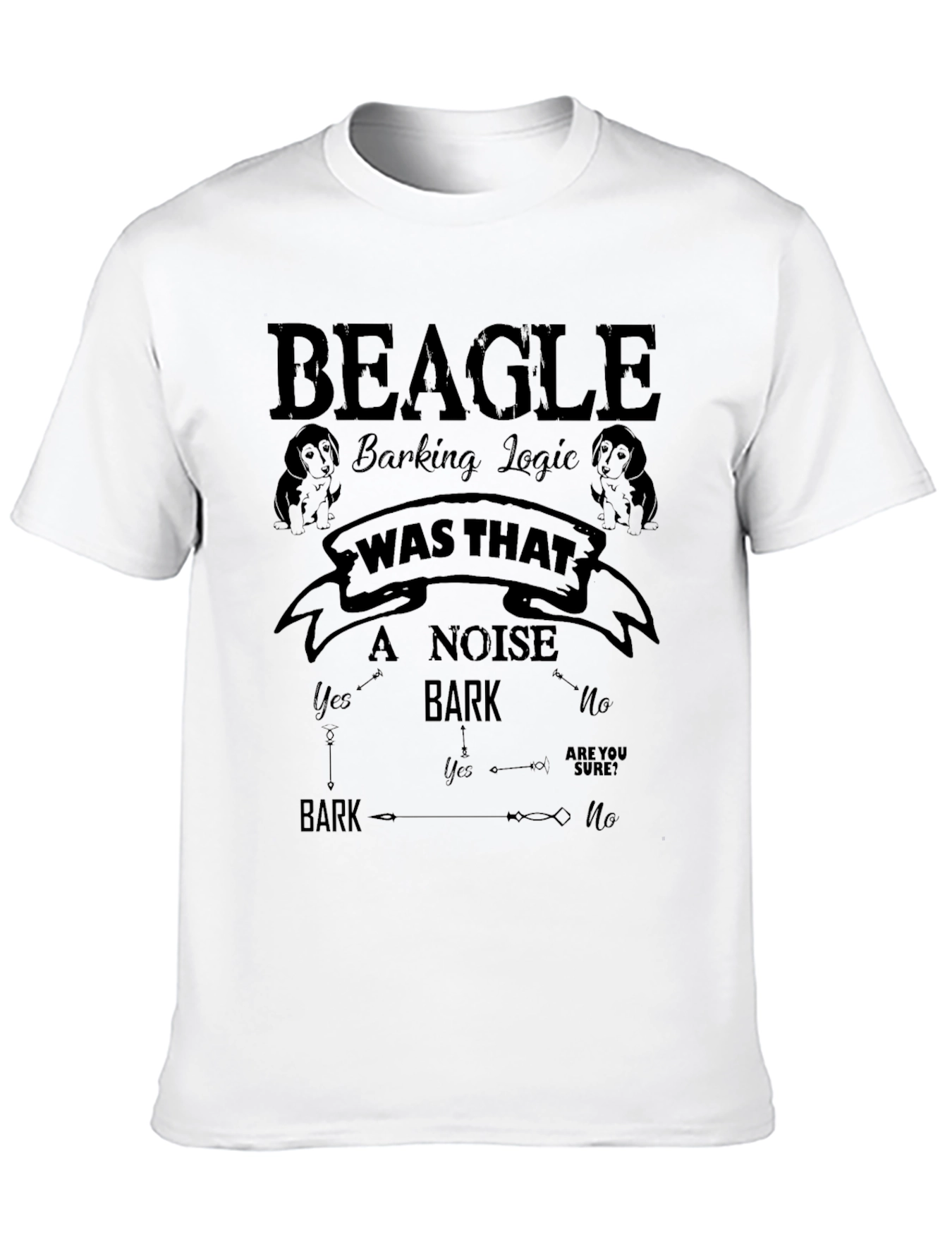 Beagle Barking Logic Novelty Graphic T-Shirt