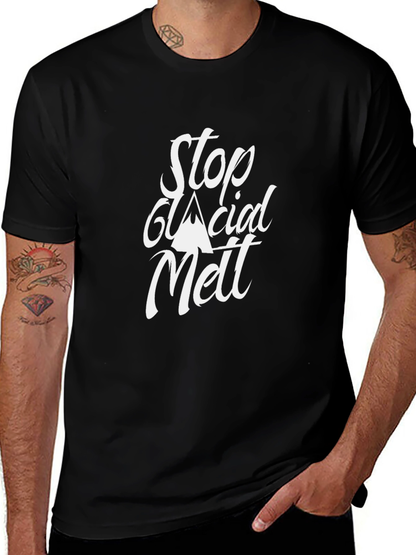 Stop Glacial Melt Black T-Shirt