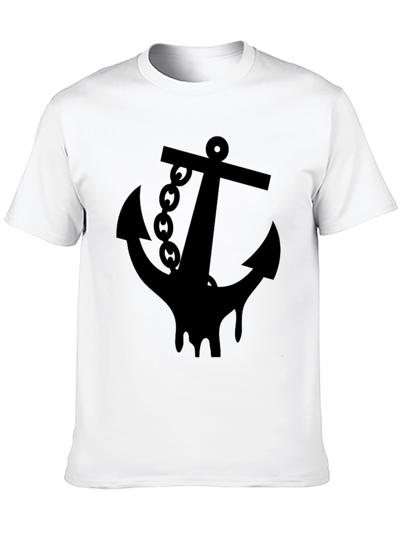 Anchor Graphic Black T-Shirt - Nautical Style Tee