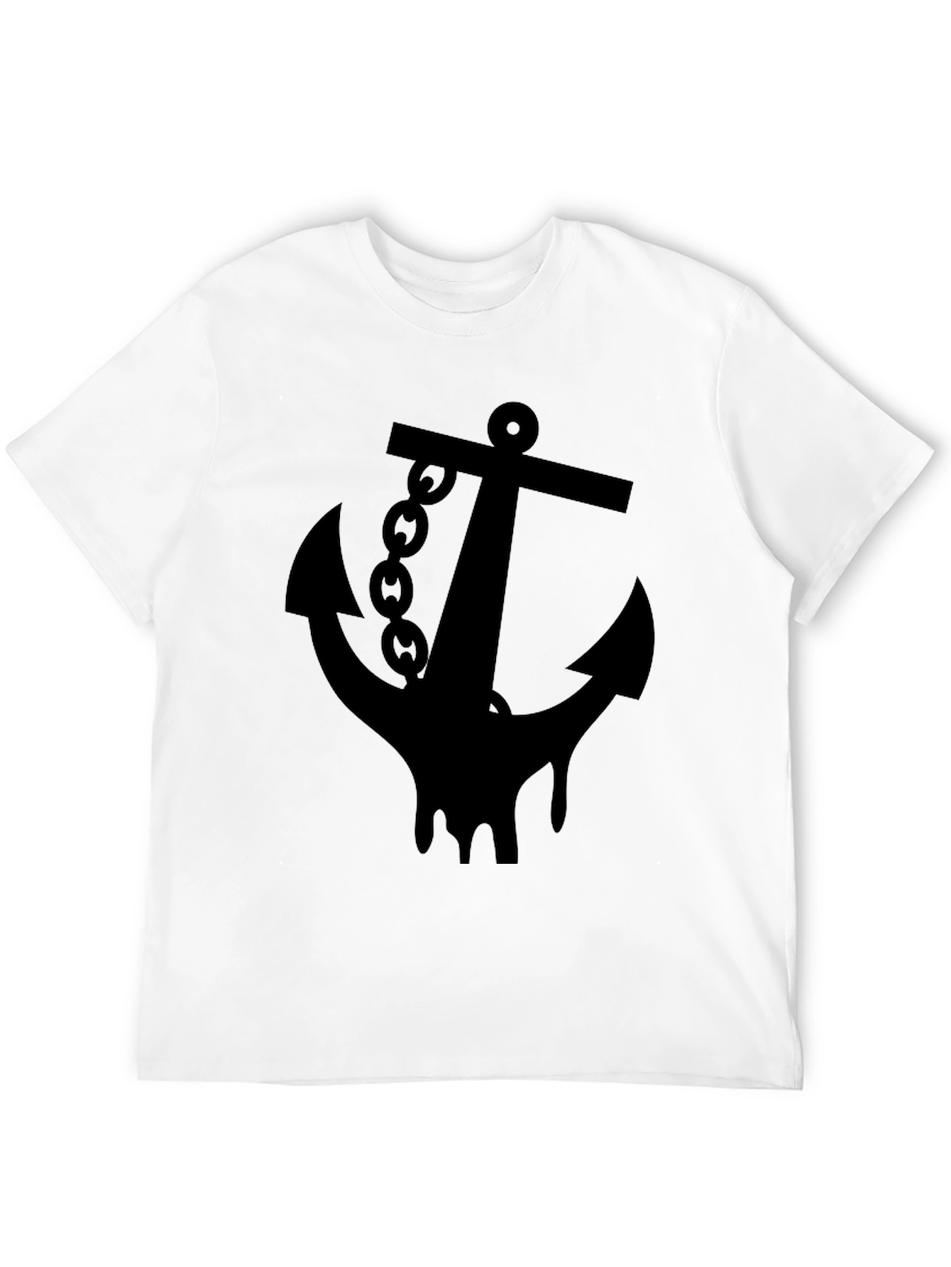 Anchor Graphic Black T-Shirt - Nautical Style Tee