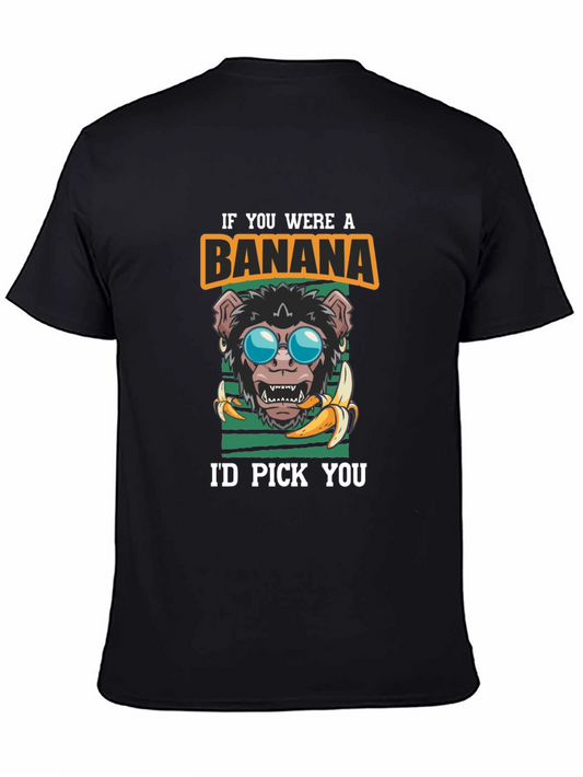 Funny Monkey Banana T-Shirt - Id Pick You Graphic Tee