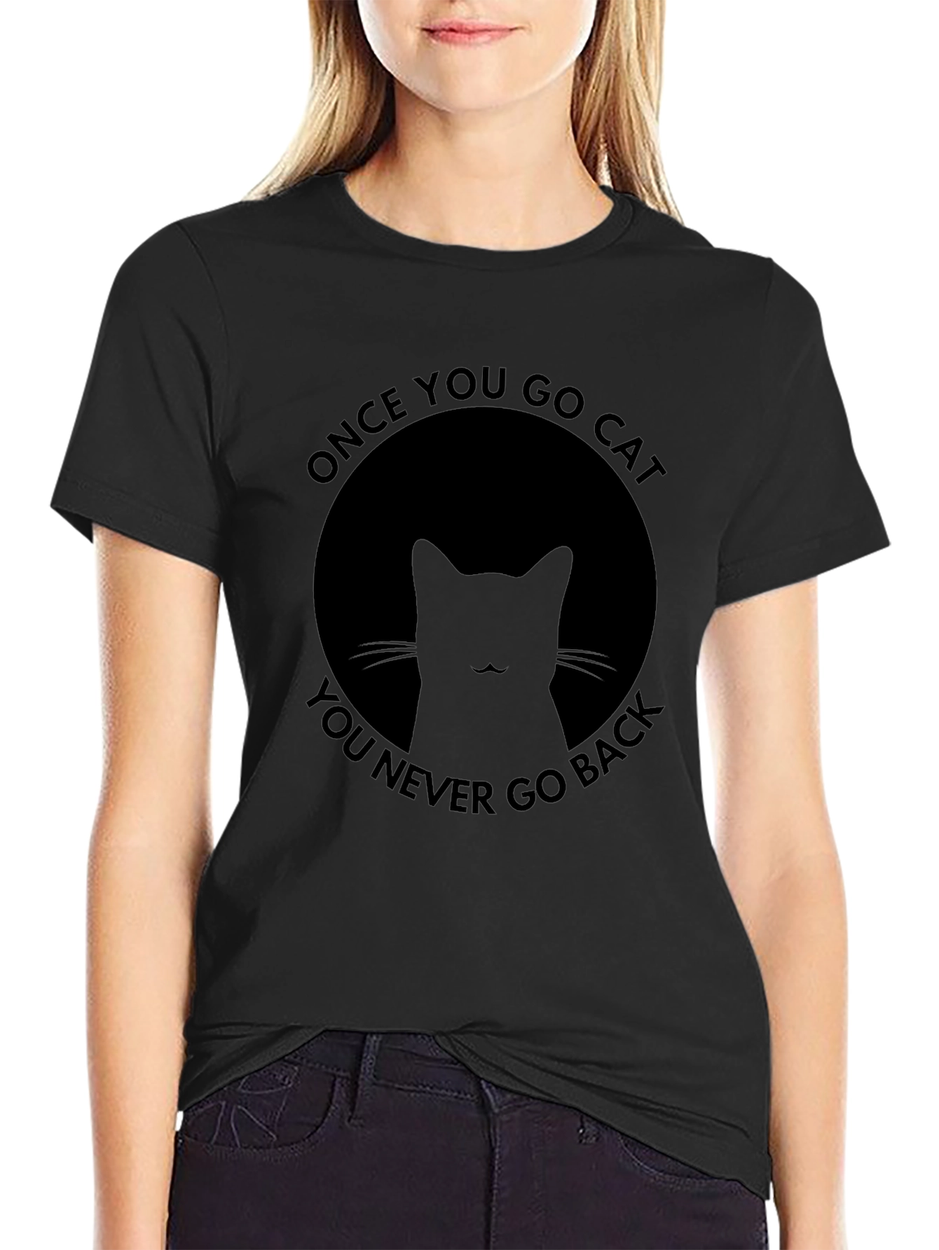 Once You Go Cat Black T-Shirt
