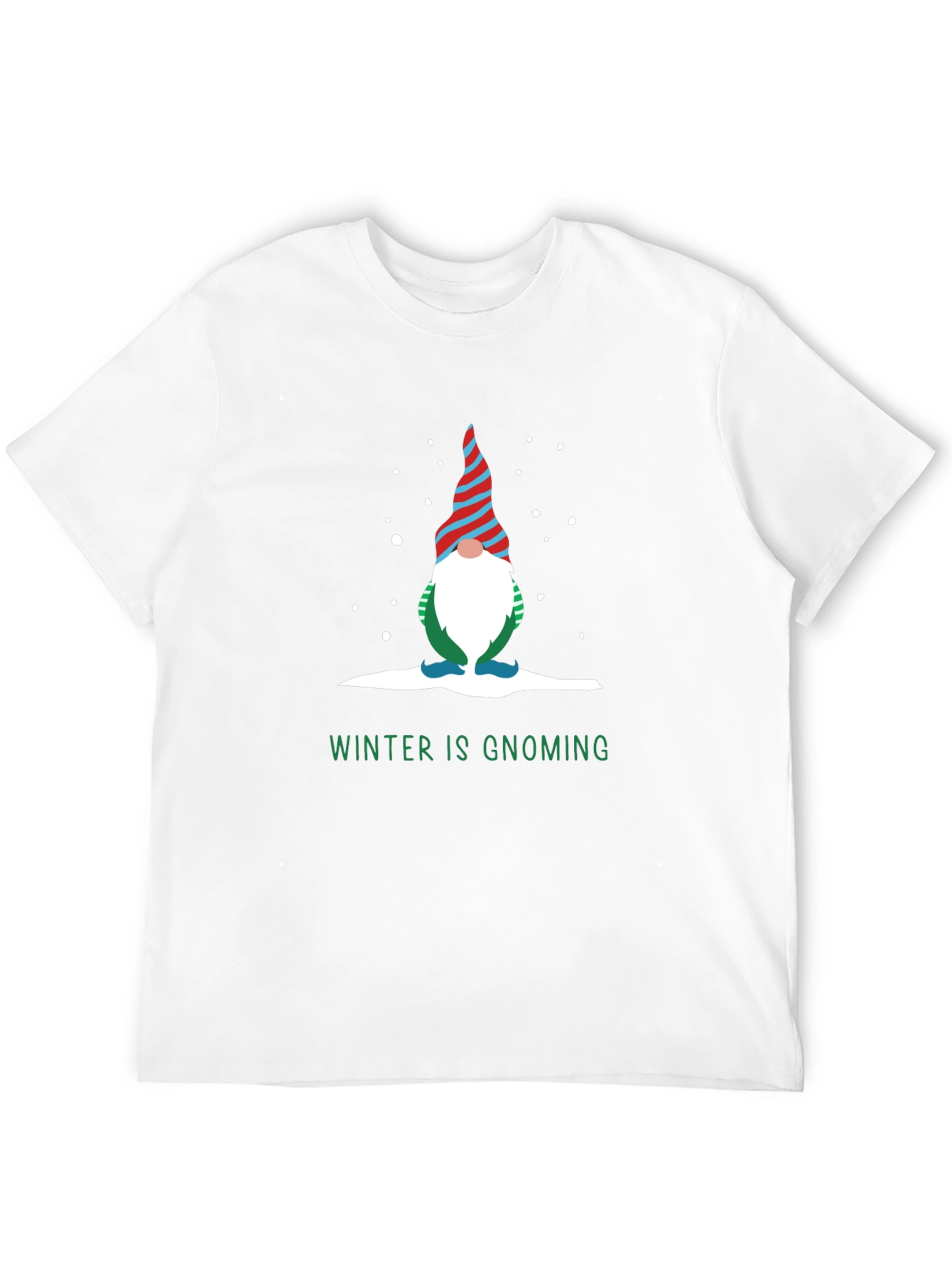 Winter Gnoming Graphic Tee Shirt - Holiday Fun
