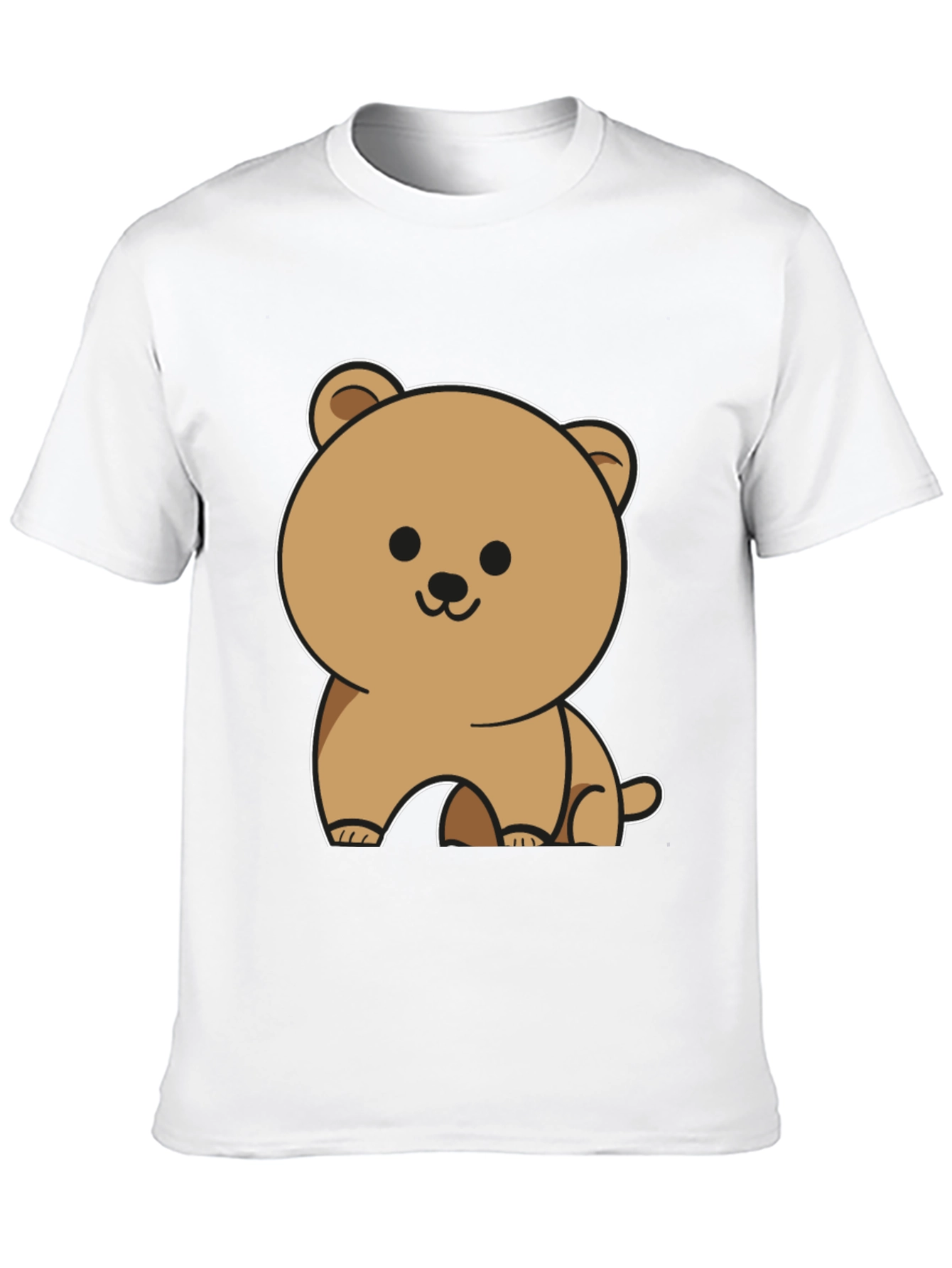 Cute Bear Graphic Tee - Mens Black T-Shirt