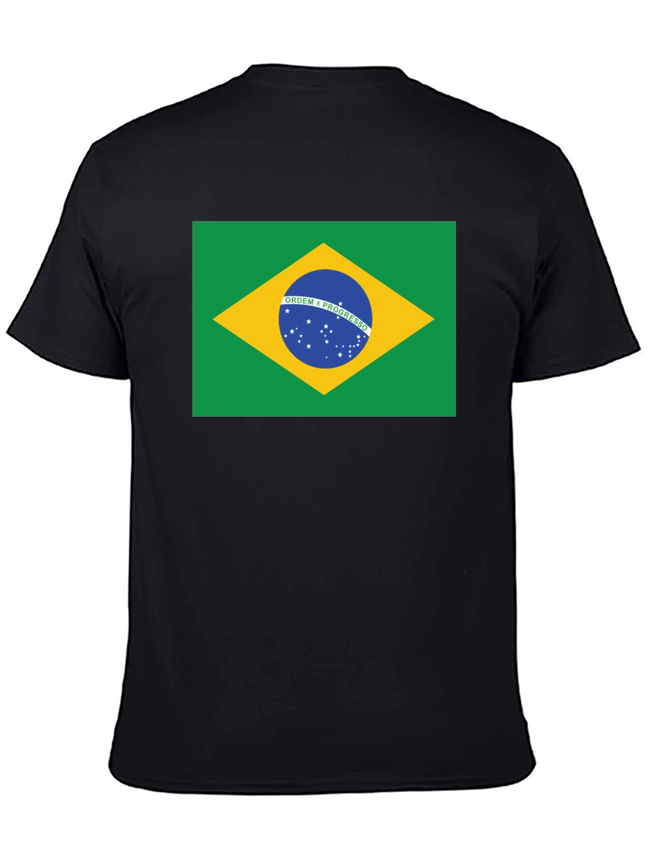 Brazil Flag Graphic T-Shirt - Black