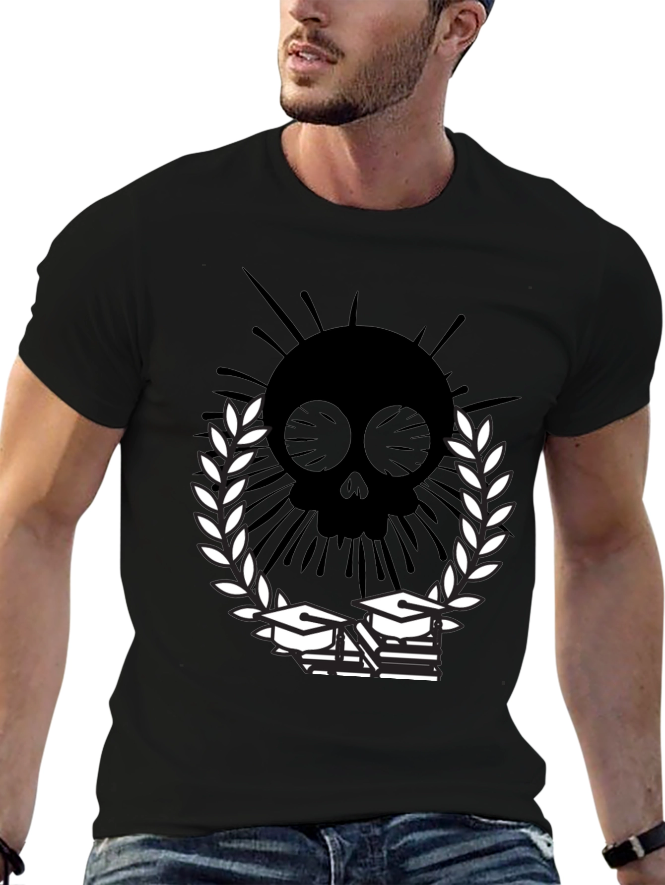 Skull Grad T-Shirt - Academic Style