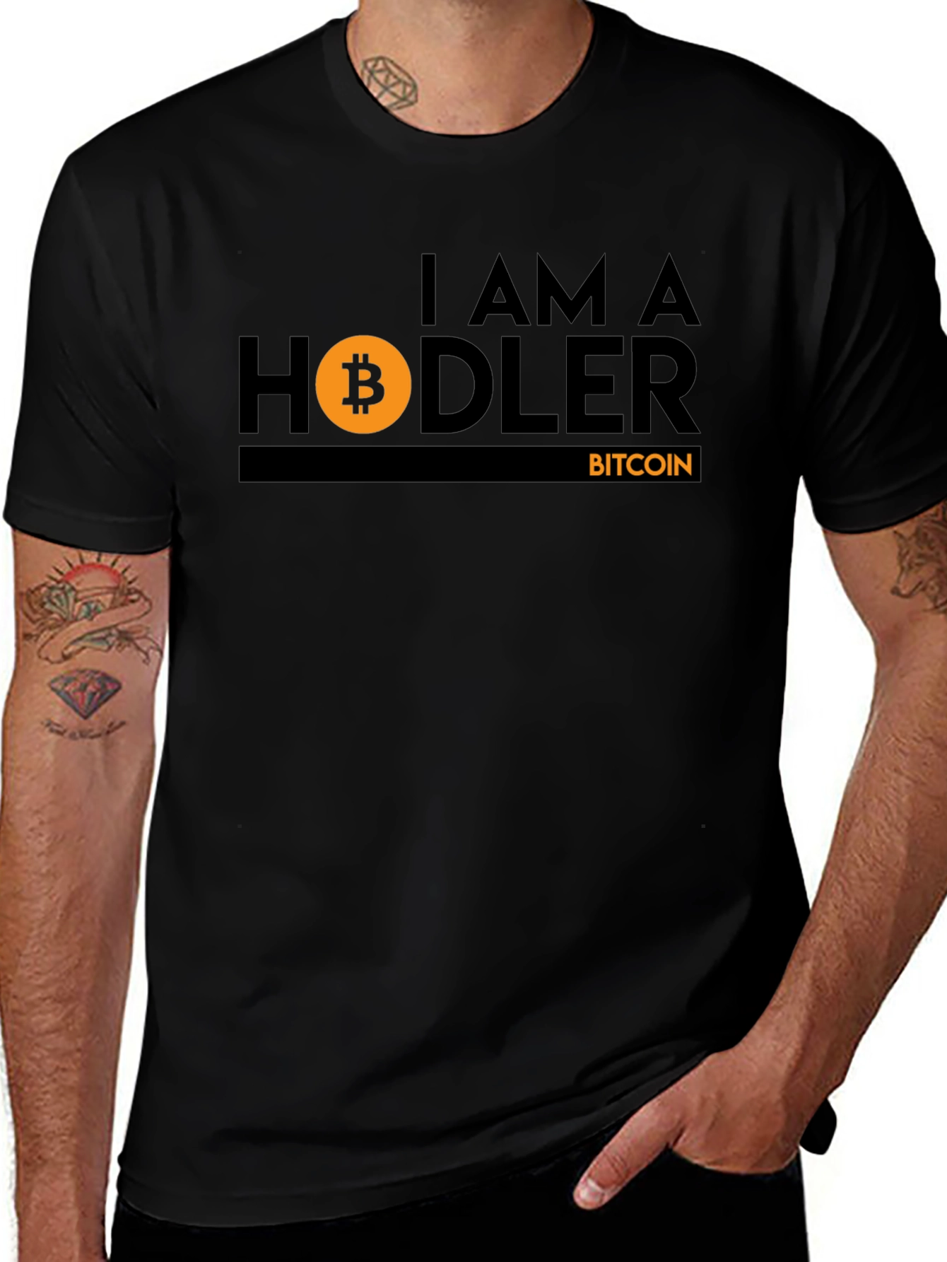 Bitcoin HODLer Black T-Shirt Crypto