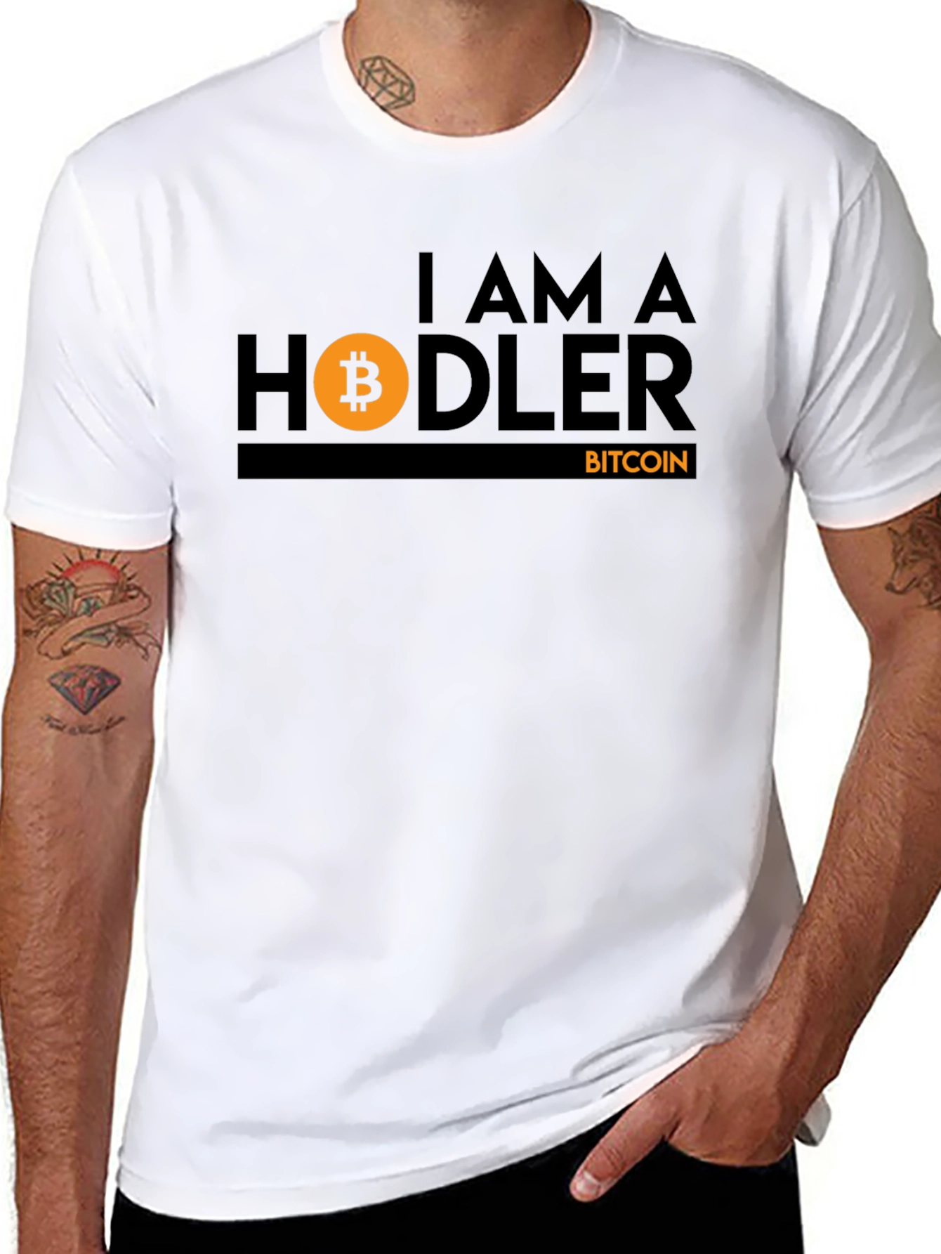 Bitcoin HODLer Black T-Shirt Crypto