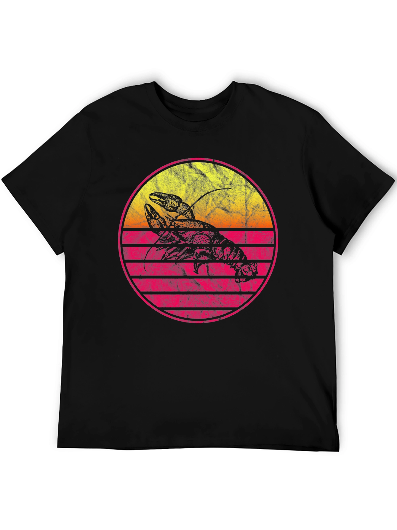 Retro Lobster Sunset Graphic Tee