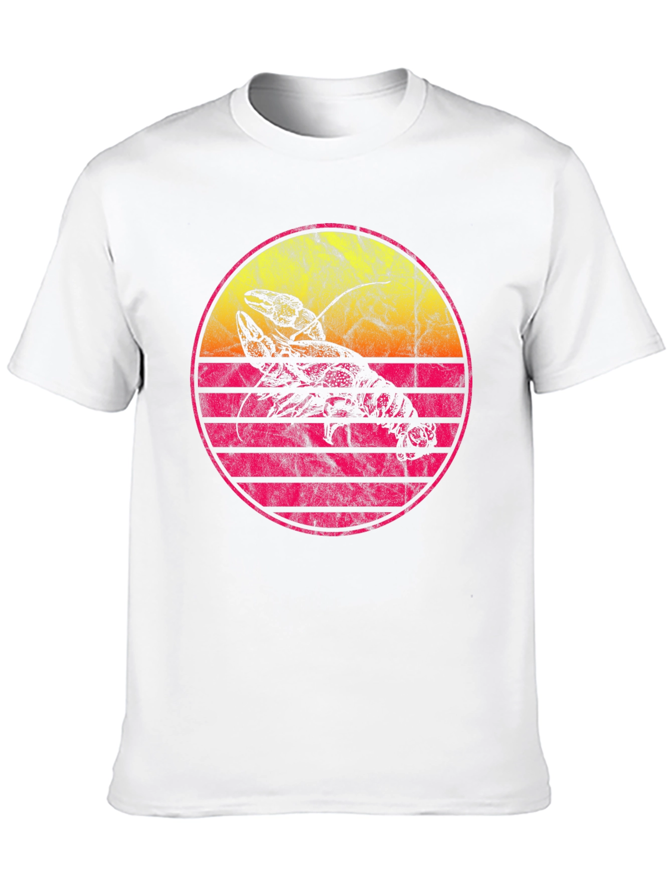 Retro Lobster Sunset Graphic Tee