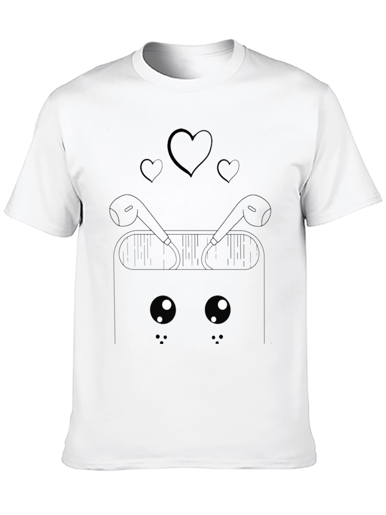 Heart Eyes Kawaii AirPods Case T-Shirt